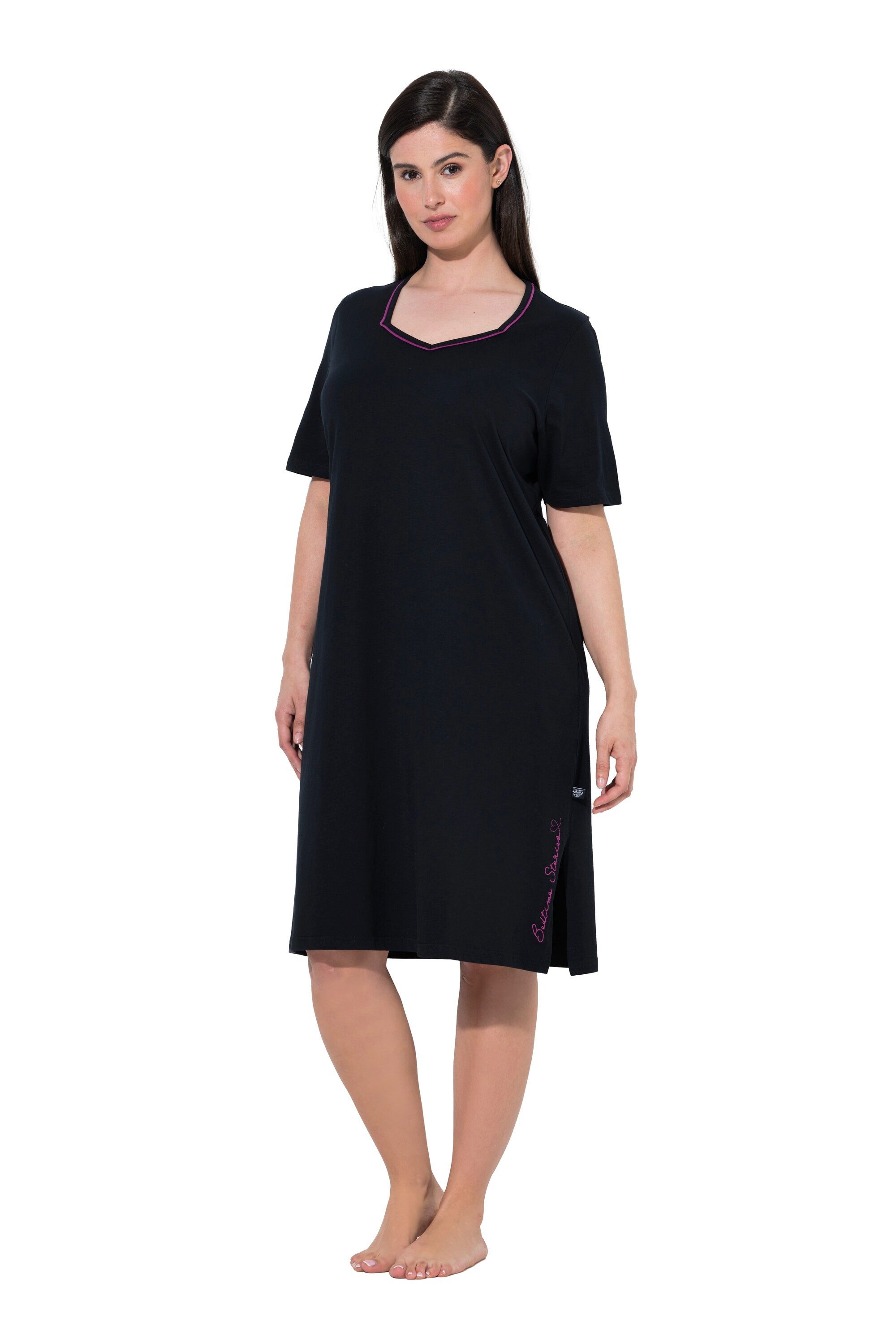 Ulla Popken Bigshirt Bigshirts 2er-Pack Hunde Rundhals-/Herzausschnitt