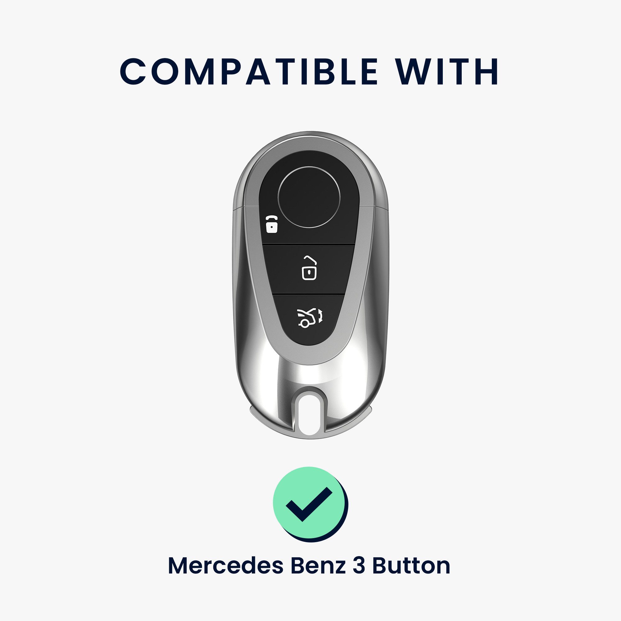 kwmobile Schlüsseltasche Autoschlüssel Hülle kompatibel mit Mercedes Benz 3 günstig online kaufen
