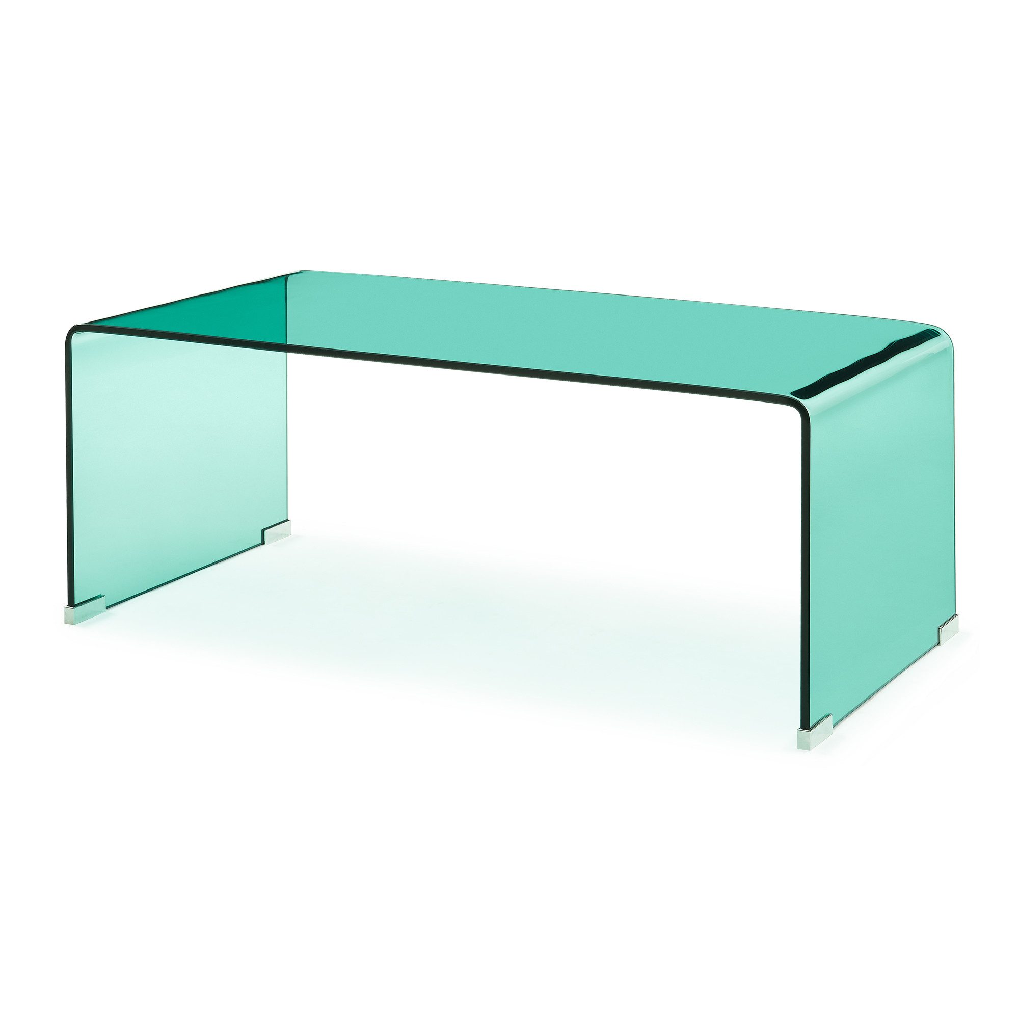 en.casa Couchtisch, »Väsas« 90 x 45 x 35 cm rechteckig gehärtetes Glas Grün