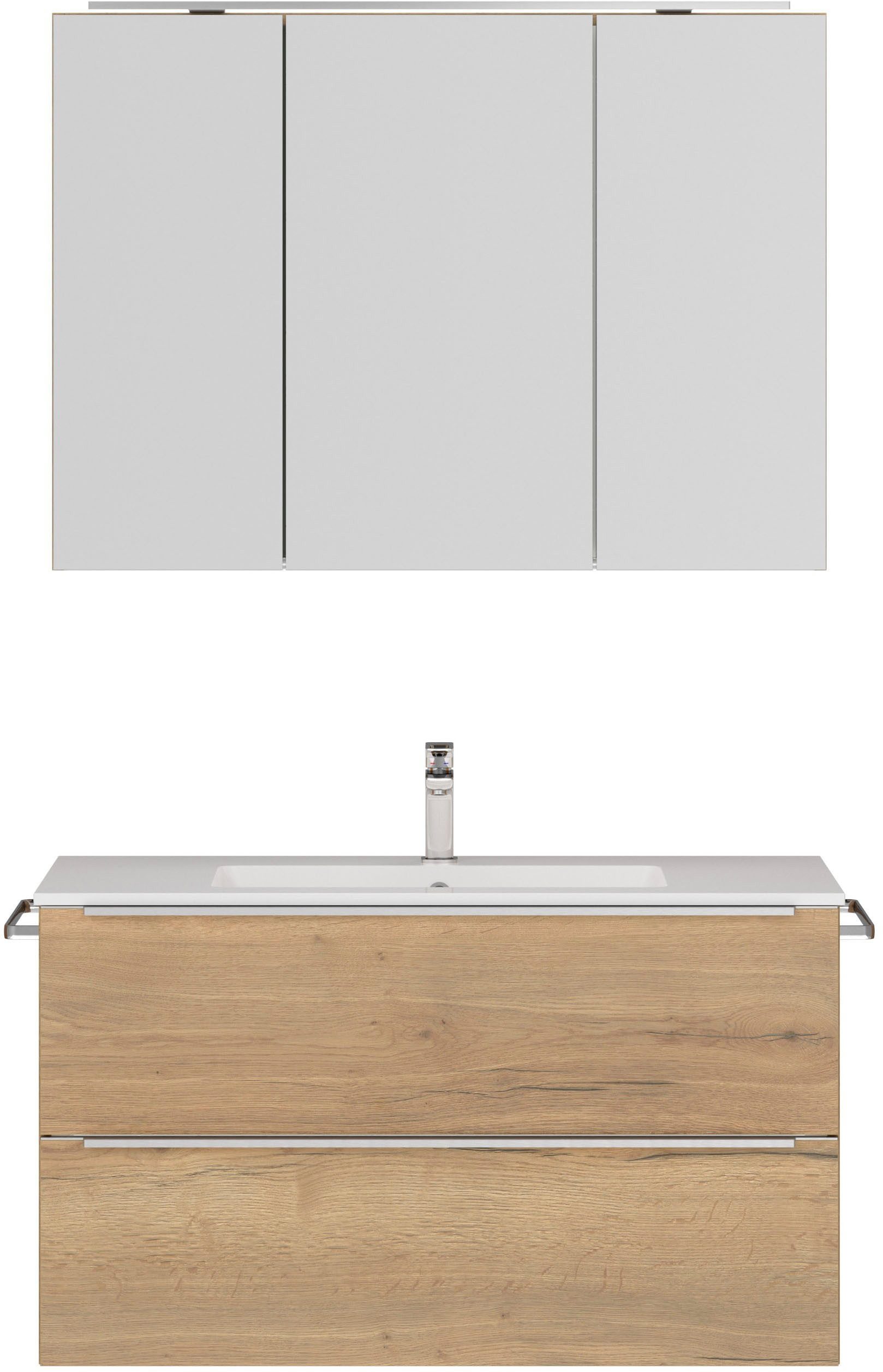 nobilia® Badmöbel-Set Levere, (2-St., vormontiert, mit günstig online kaufen