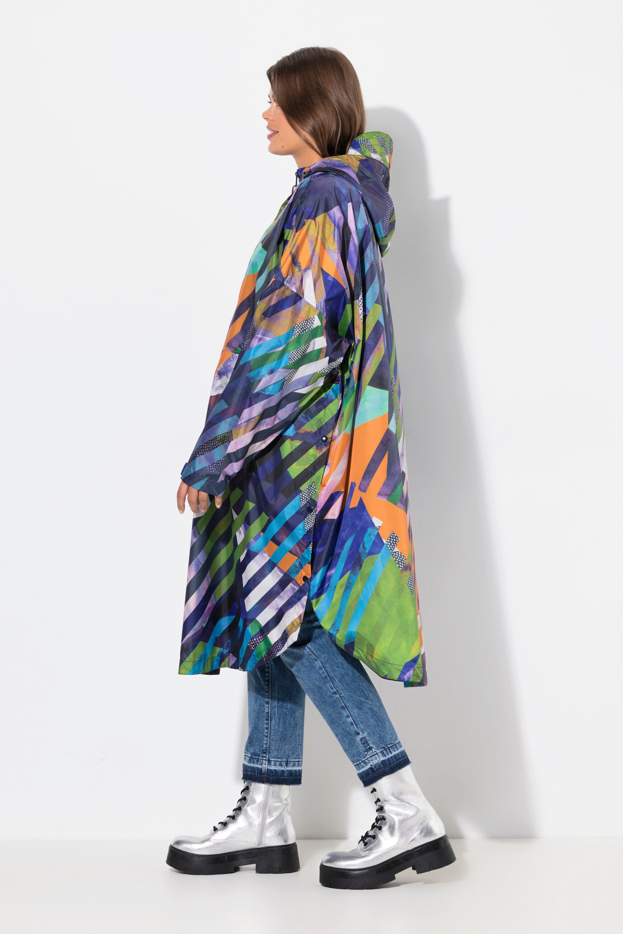 Laurasøn Funktionsjacke Funktions-Regencape Unisex Print Kapuze