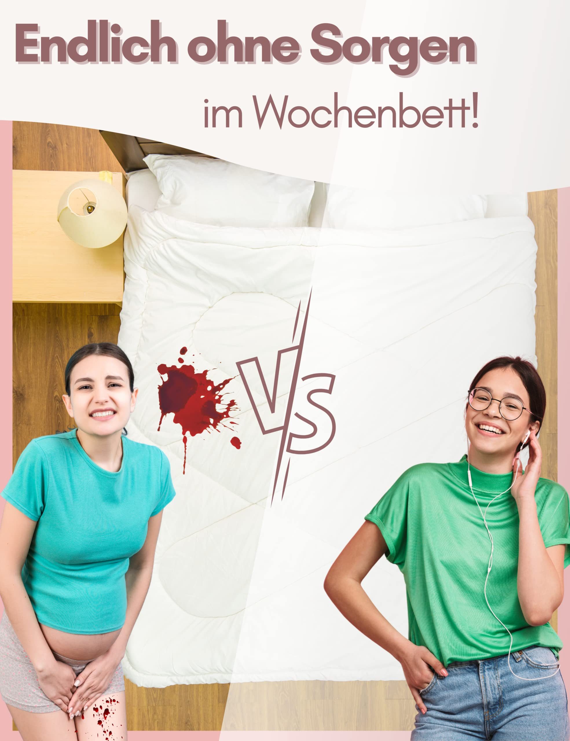 Mrs. Mum Schwangerschaftsslip Wochenbett Unterwäsche I Netzhosen Wochenbett, Schwangerschaft (8er Set) Wöchnerinnen Slips zur Fixierung von Wochenbett Binden nach Geburt
