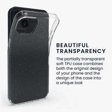 kwmobile Handyhülle Hülle für Apple iPhone 13, TPU Silikon Handy Schutzhülle Cover Case - Glitzer Uni Design