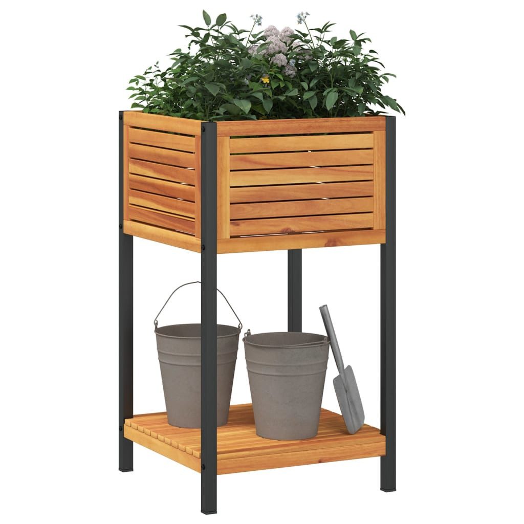 vidaXL Blumentopf Pflanzkübel mit Ablage 45x45x80 günstig online kaufen