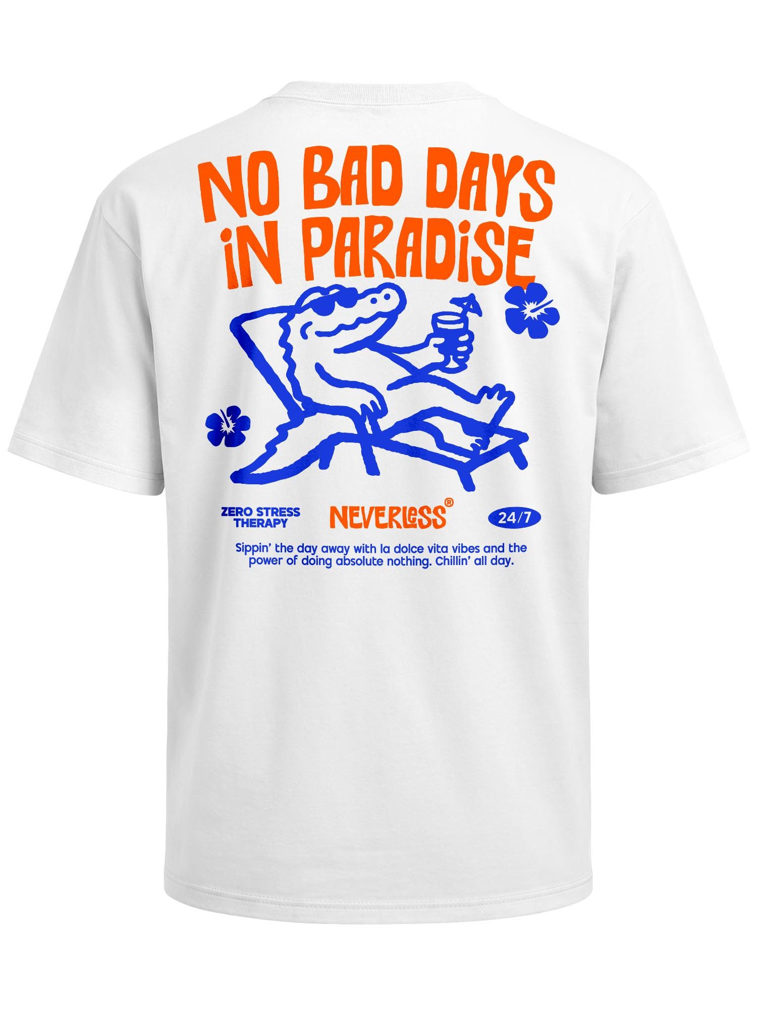 Neverless Oversize-Shirt Herren T-Shirt - No Bad Days - Oversized Relaxed Fit Sommer Fashion mit Print