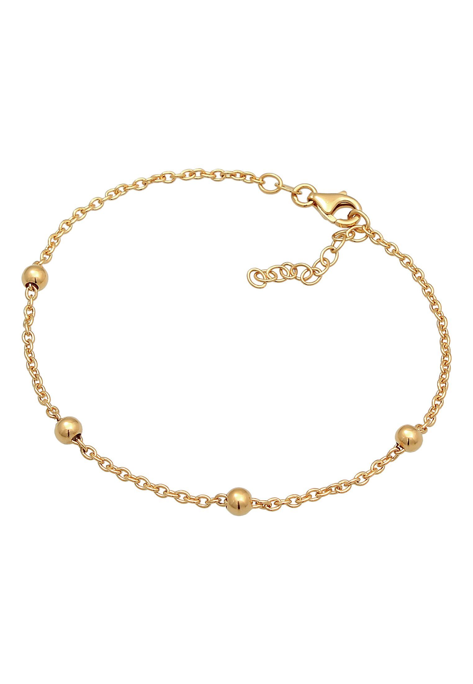 Armband Elli Silber, 925 Basic Gold Rundanker Geo Kugeln