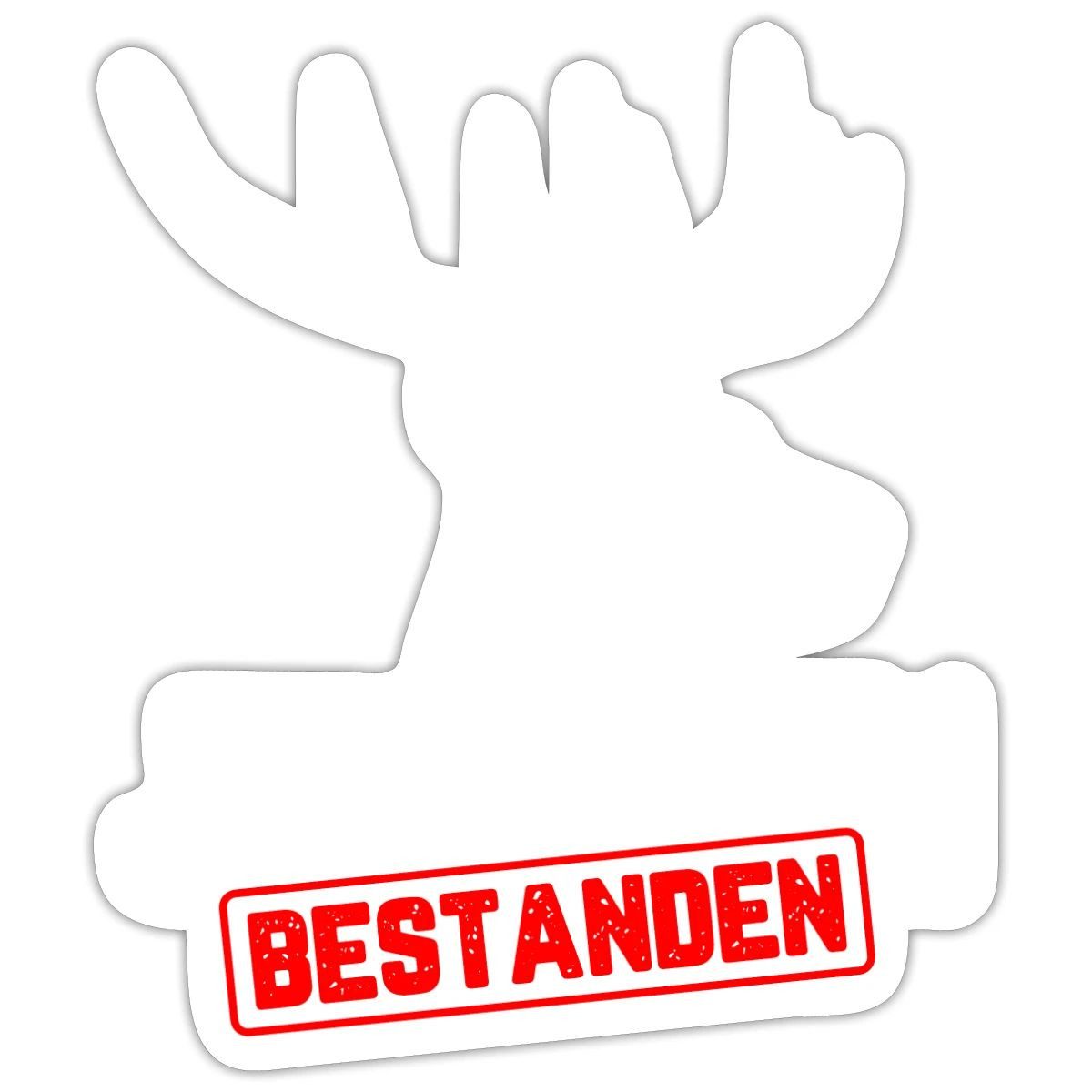 Spreadshirt Aufkleber Jagdschein Bestanden, Jagdprüfung Sticker Aufkleber