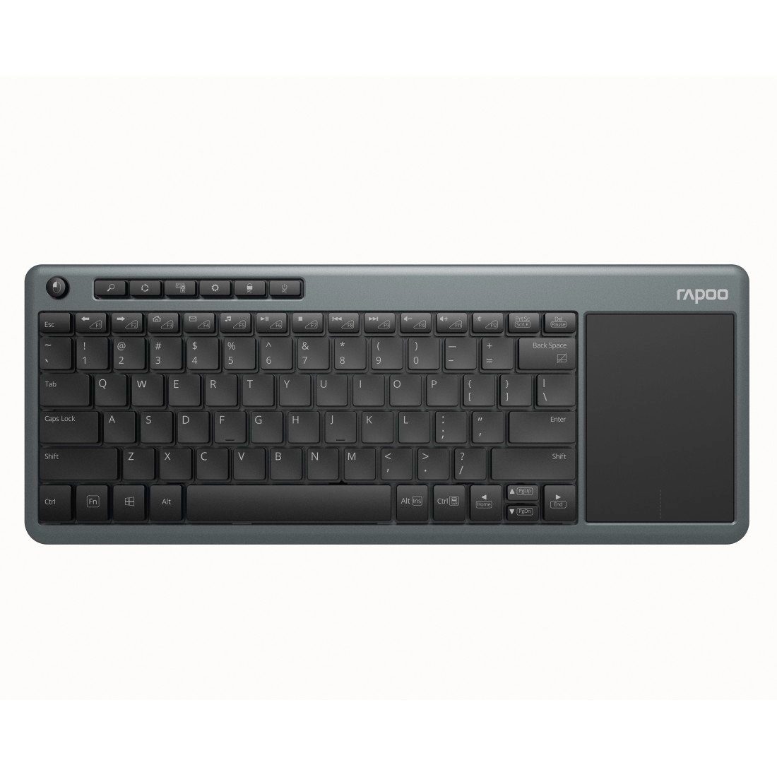 Rapoo K2600 kabellose Multimedia-Tastatur, 2.4 GHz Verbindung Tastatur mit Touchpad