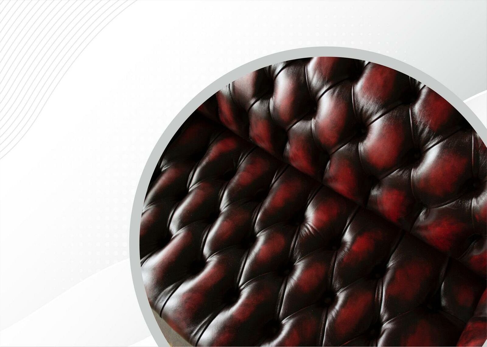 3-er Chesterfield-Sofa Dunkelroter Dreisitzer Made JVmoebel Chesterfield in Modern Couch Europe Neu,