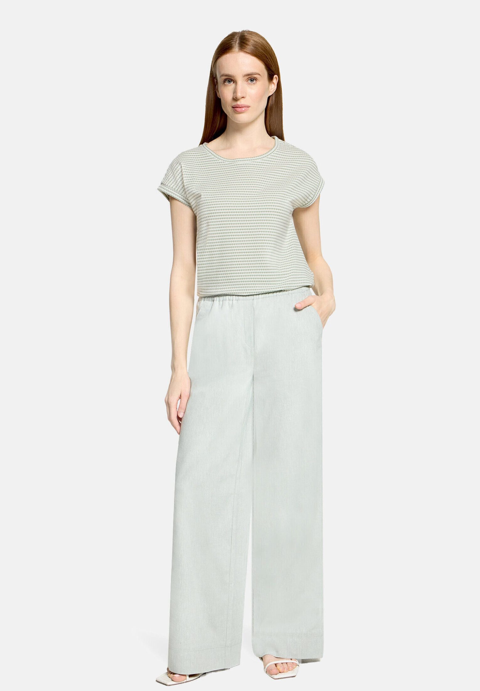 Betty&Co Kurzarmshirt Damen mit Gummizug (1-tlg)