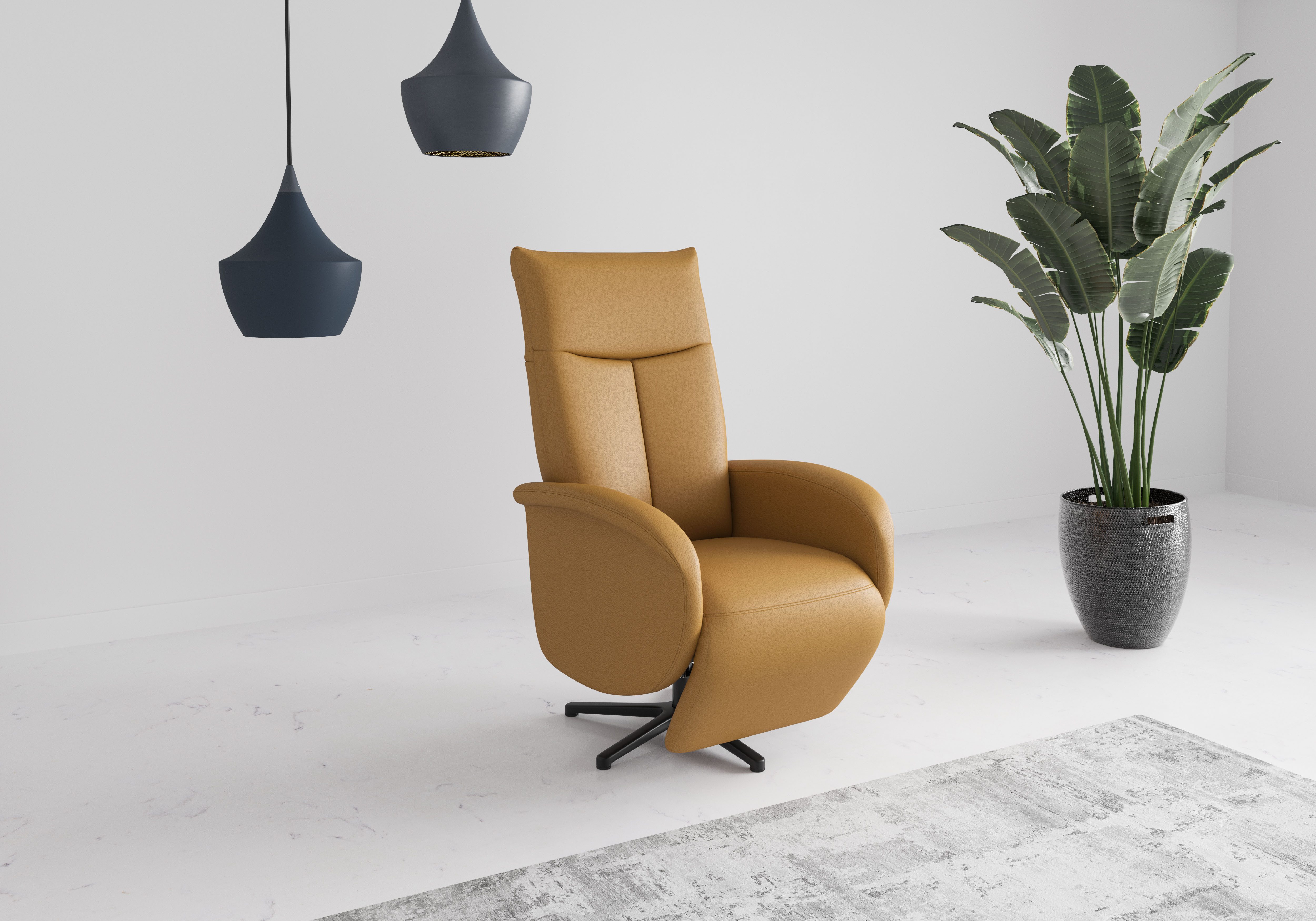 sit&more TV-Sessel Juma, inkl. Drehfunktion & Kopfteilverstellung, Höhe Armlehne 64 cm, wahlweise mit Aufstehhilfe, 2 Motoren und Akku