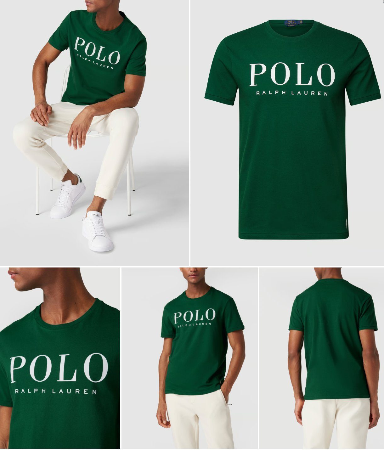 Ralph Lauren T-Shirt POLO RALPH LAUREN 90s 1967 Logo Retro Tee T-Shirt Shirt Custom Fit Pur