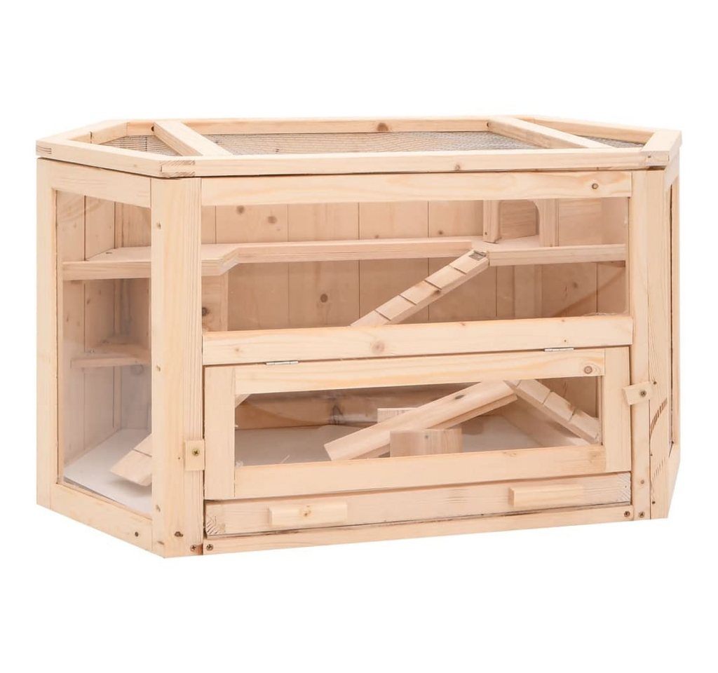 Thumbnail - vidaXL Kleintierstall, Hamsterkäfig 80x40x43 cm Massivholz Tanne
