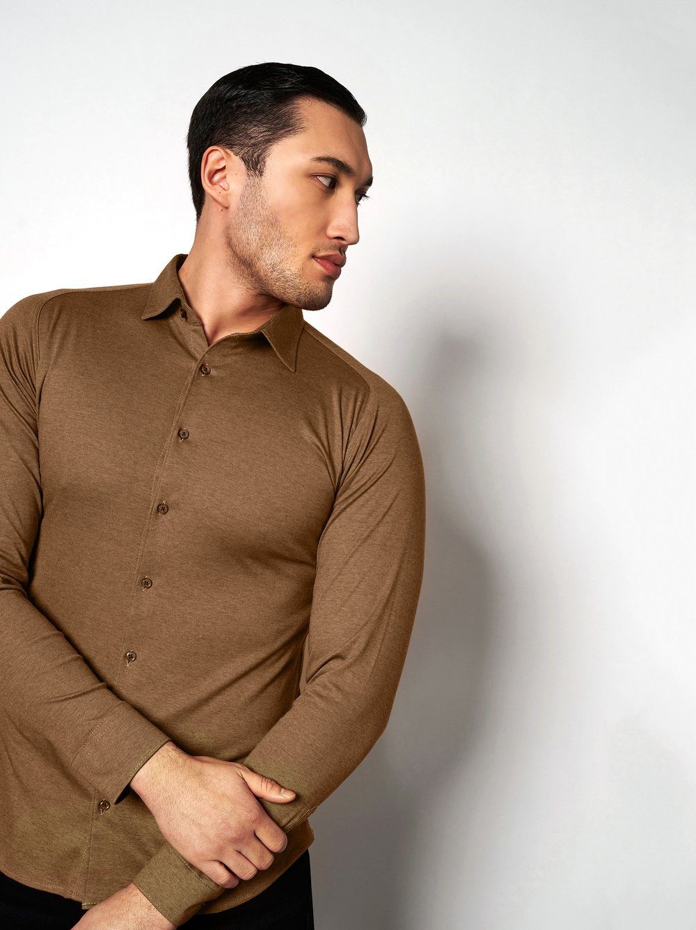 Desoto Hemd Bügelfrei Kent Braun - Größe XXL günstig online kaufen