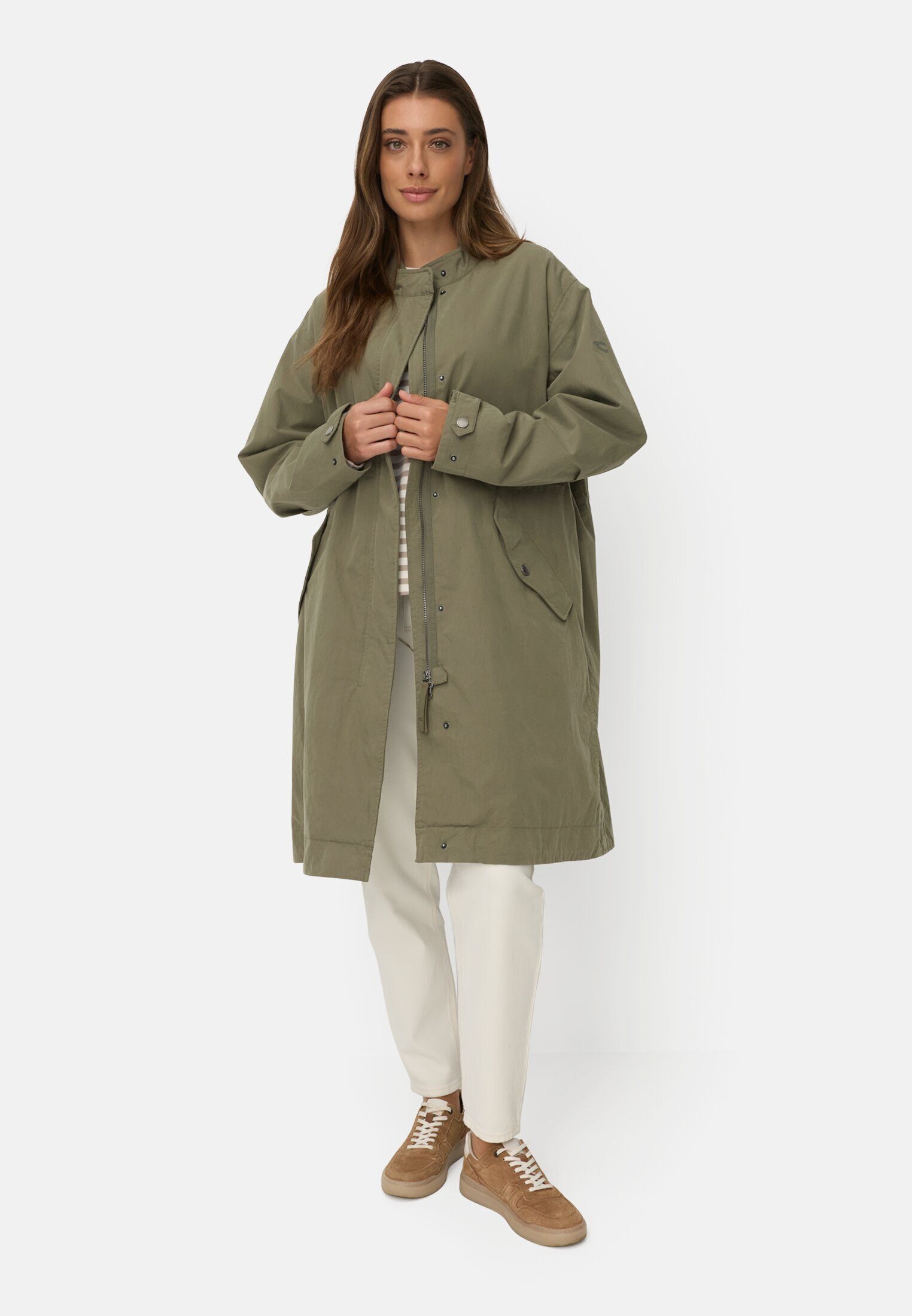 camel active Parka mit Kordelzug an der Taille Langarm (1-St)