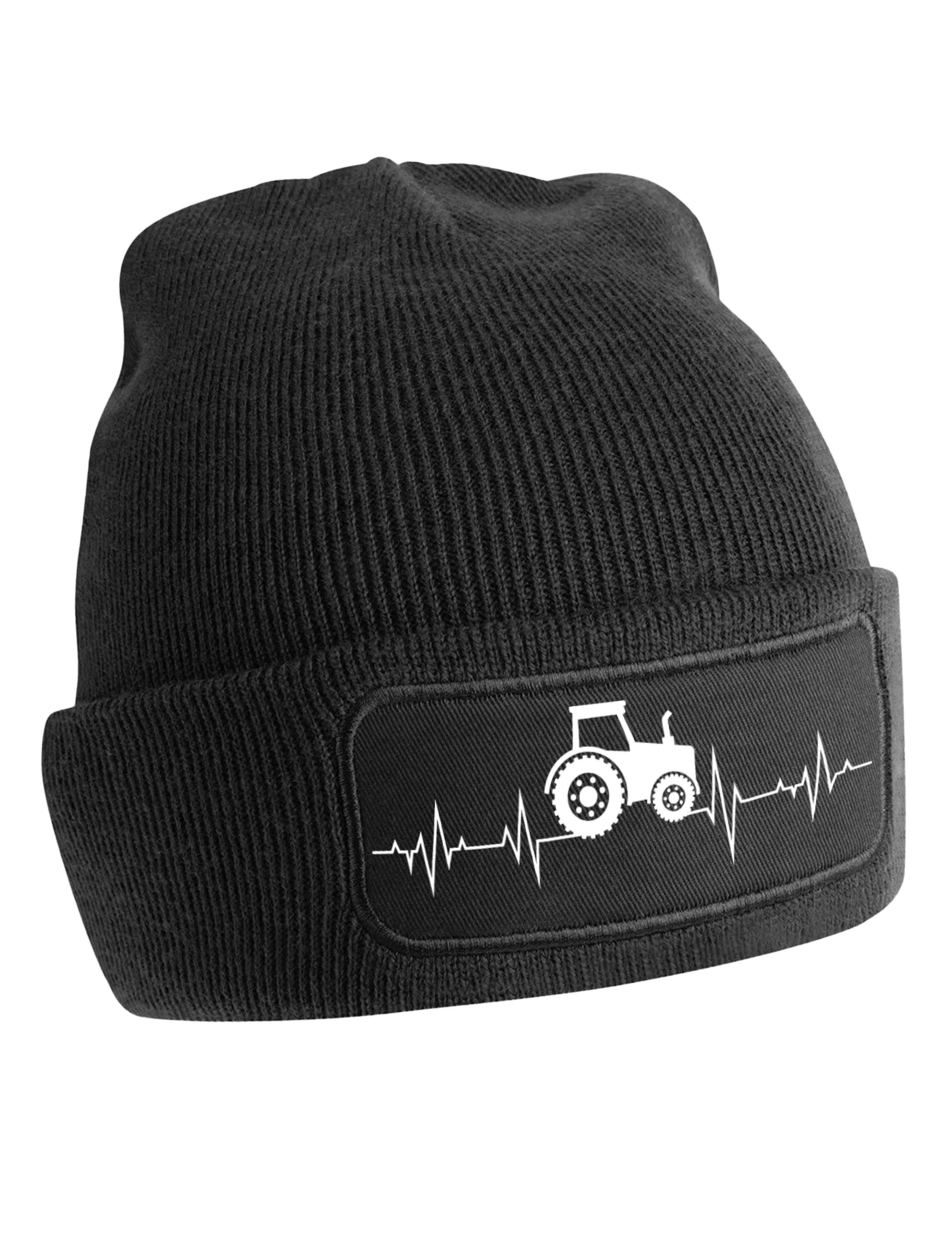 Youth Designz Beanie Heartbeat Traktor Unisex Beanie Mütze für Herren & Damen mit trendigem Motiv