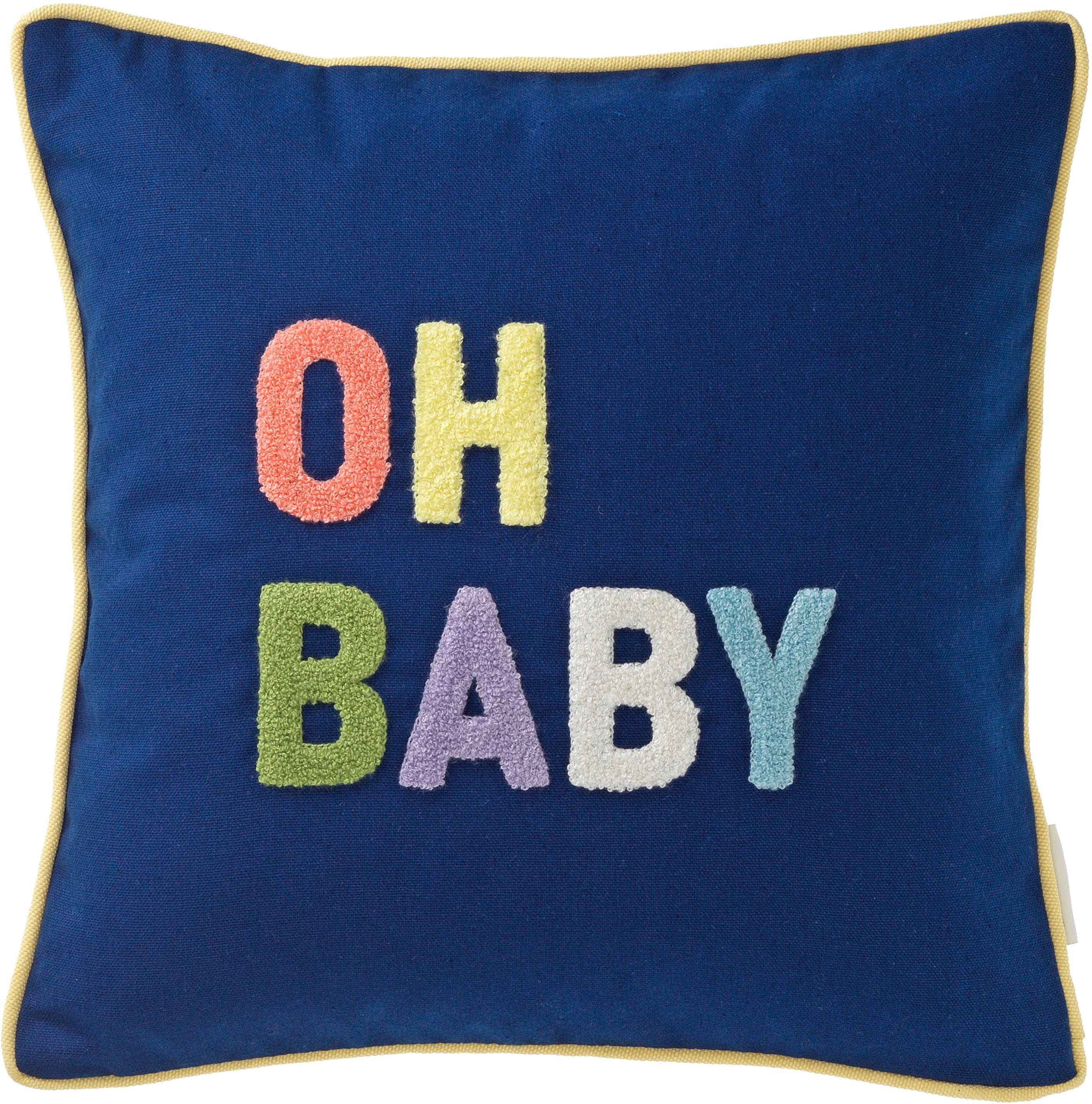 TOM TAILOR HOME Kissenbezüge Baby, (1 Stück), mit modernem Schriftzug