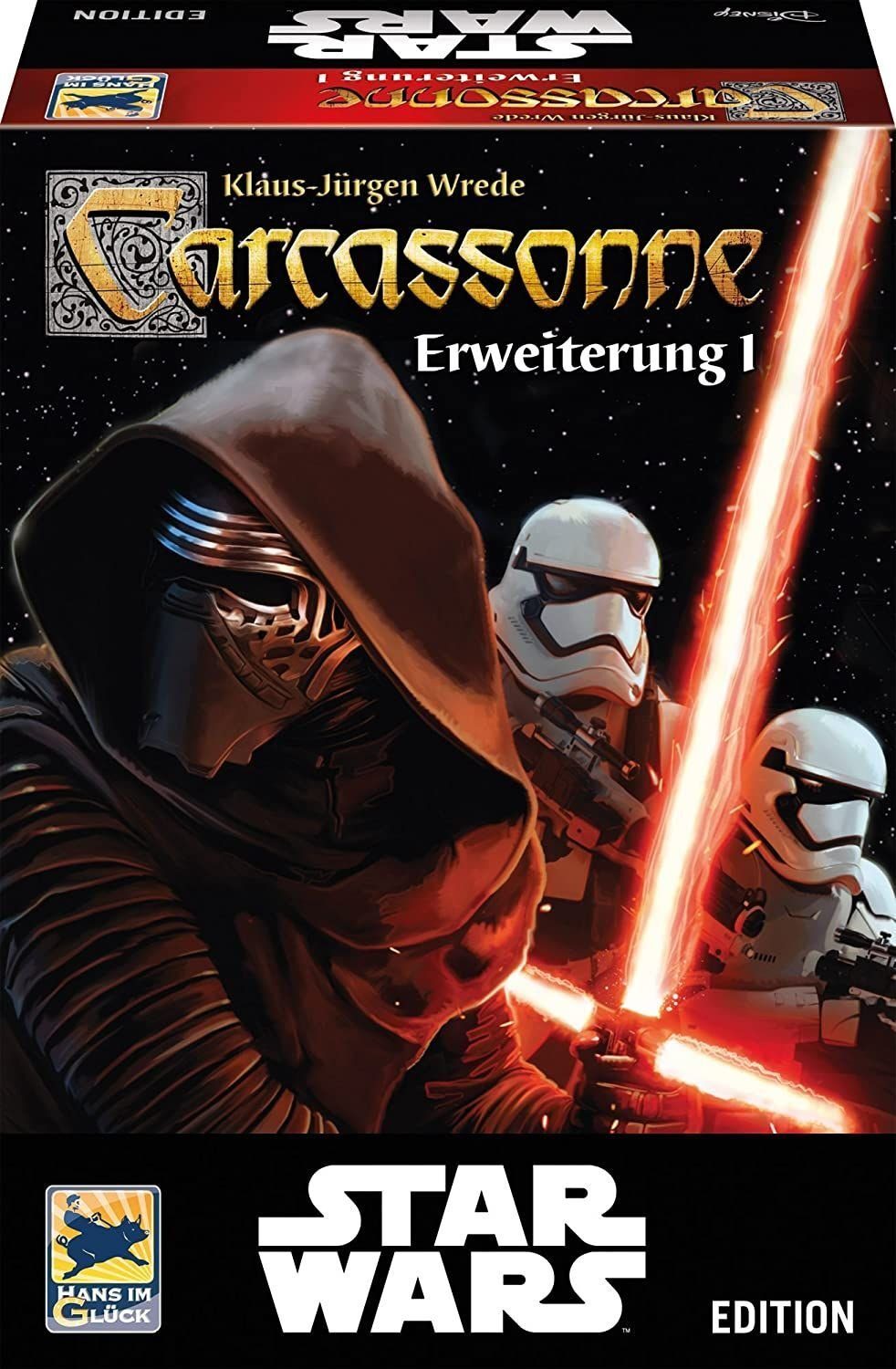 Hans im Glück Spiel Carcassonne, Kartenspiel, Star Wars Edition Erweiterung 1, Familienspiel