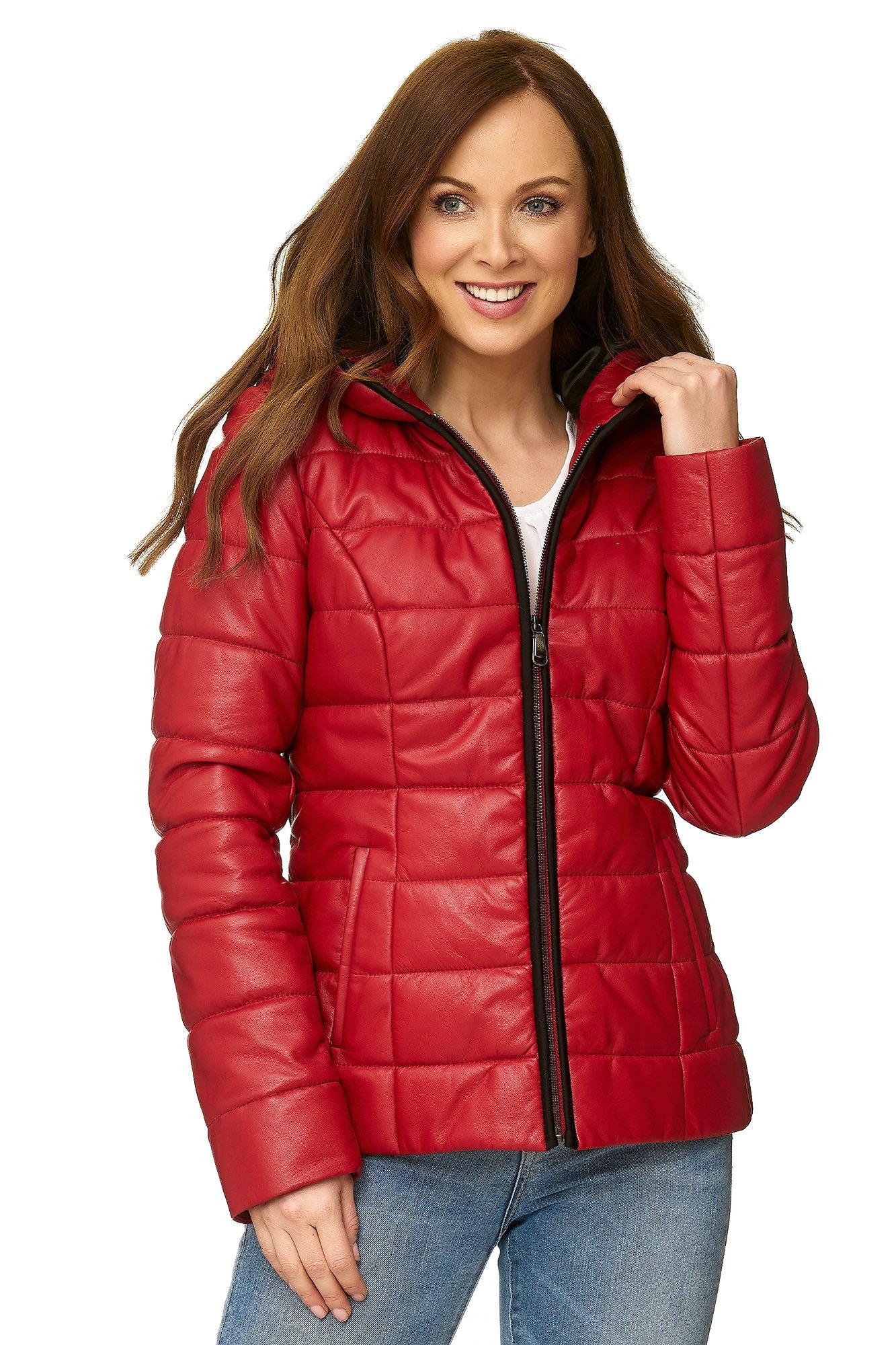 S&A Ledermoden Lederjacke Cyble •	Modischer Stepp-Look günstig online kaufen