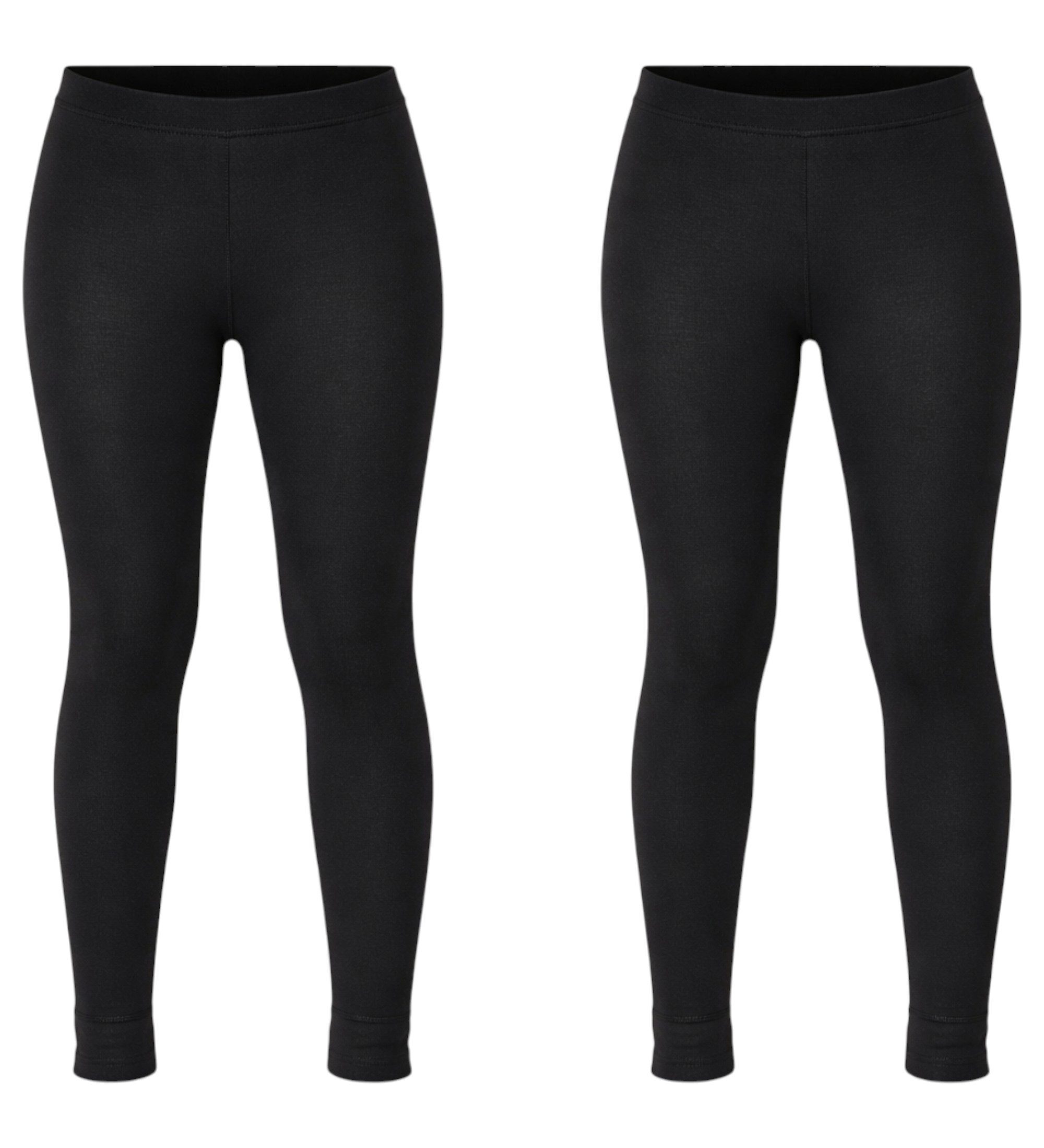 fashionshowcase Thermoleggings Kinder 2er Pack Unisex - lange Winter Unterhose gefüttert weich warm (2er-Pack) Wärmendes Fleece-Innenfutter, atmungsaktiv, hautf – Bild 3 von 5