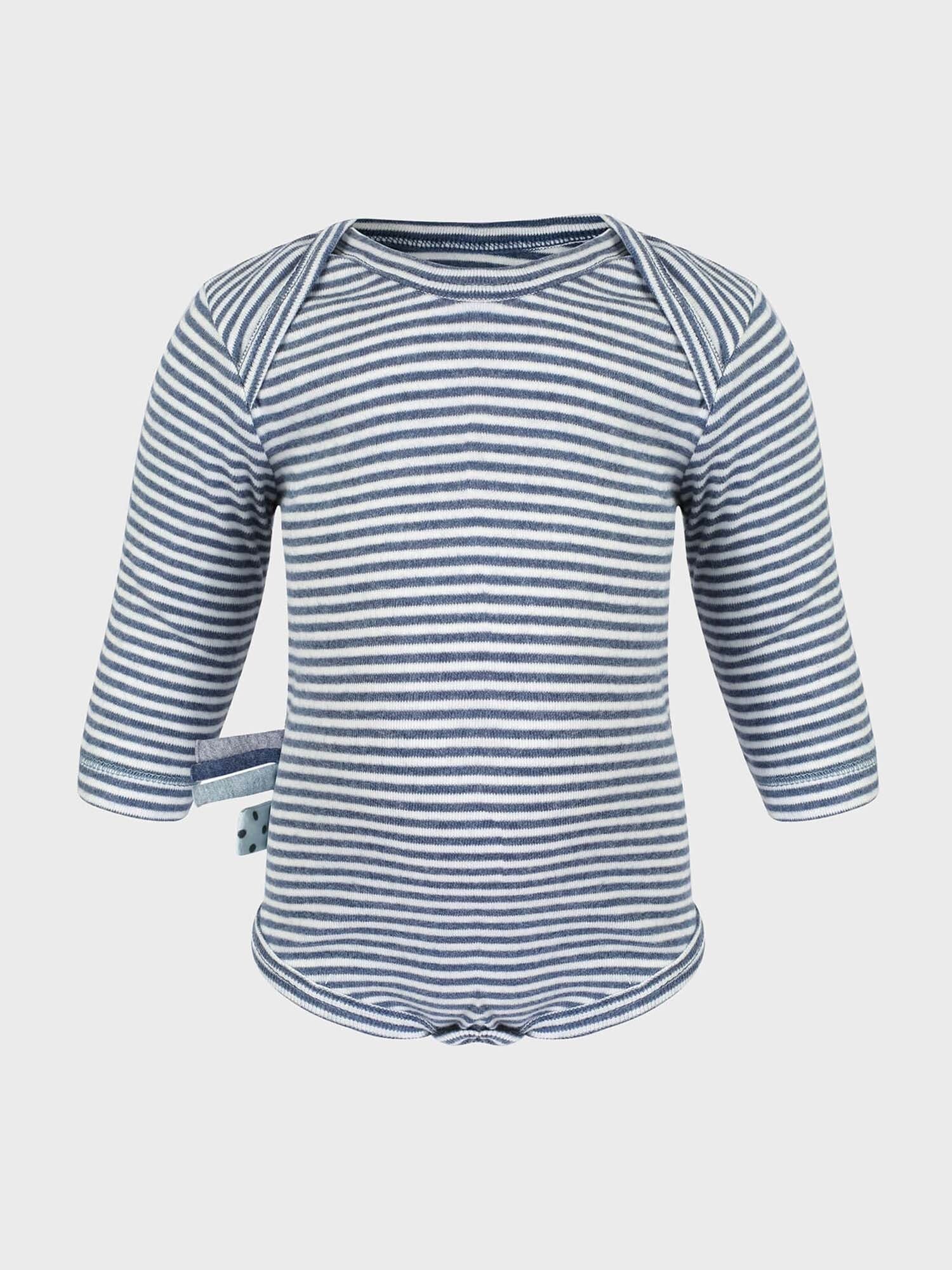 Langarmbody Baby Langarm-Body aus Bio-Baumwolle, gestreift