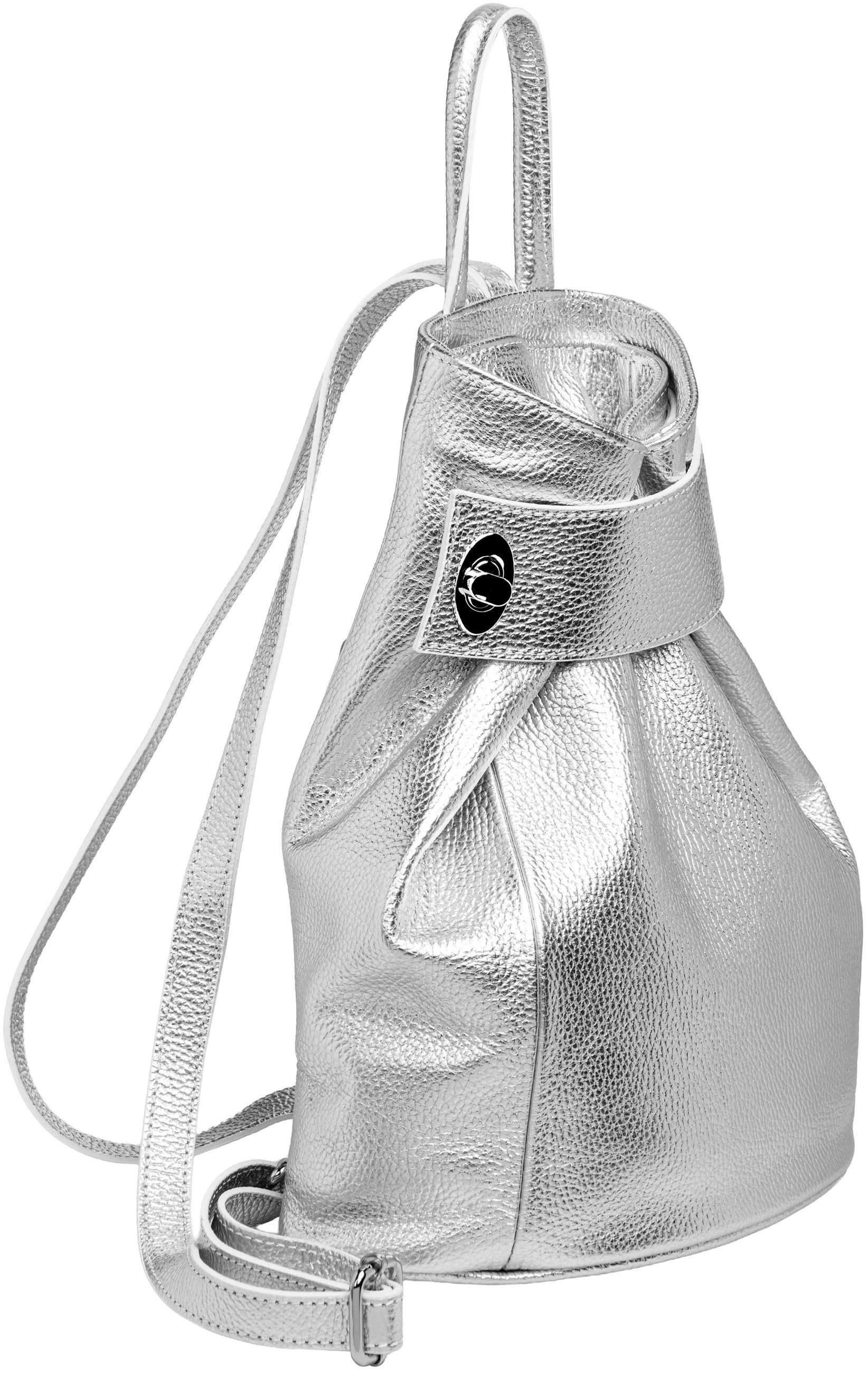 Caspar Cityrucksack Mittelgroßer Damen Rucksack aus Leder - CLASSIC LINE - Modell No.789
