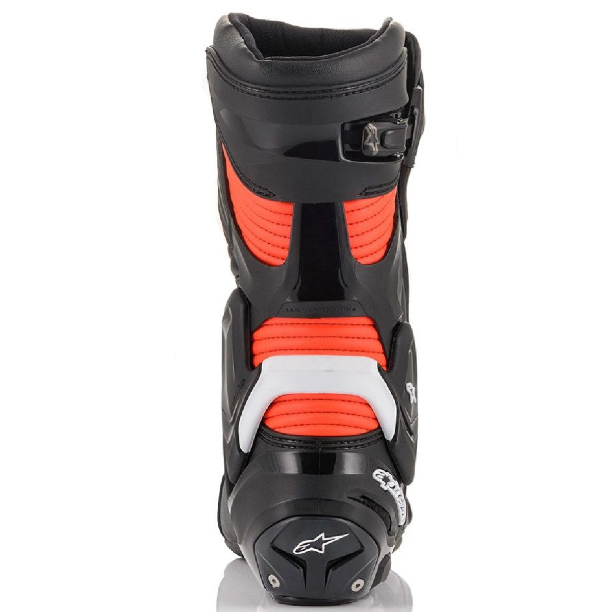 Alpinestars Alpinestars SMX Plus V2 Motorradstiefel Schwarz / Weiß / Fluo-Rot Motorradstiefel (Packung, Antistatische und Öl- und Benzinfeste Sohle) motorradstiefel für herren