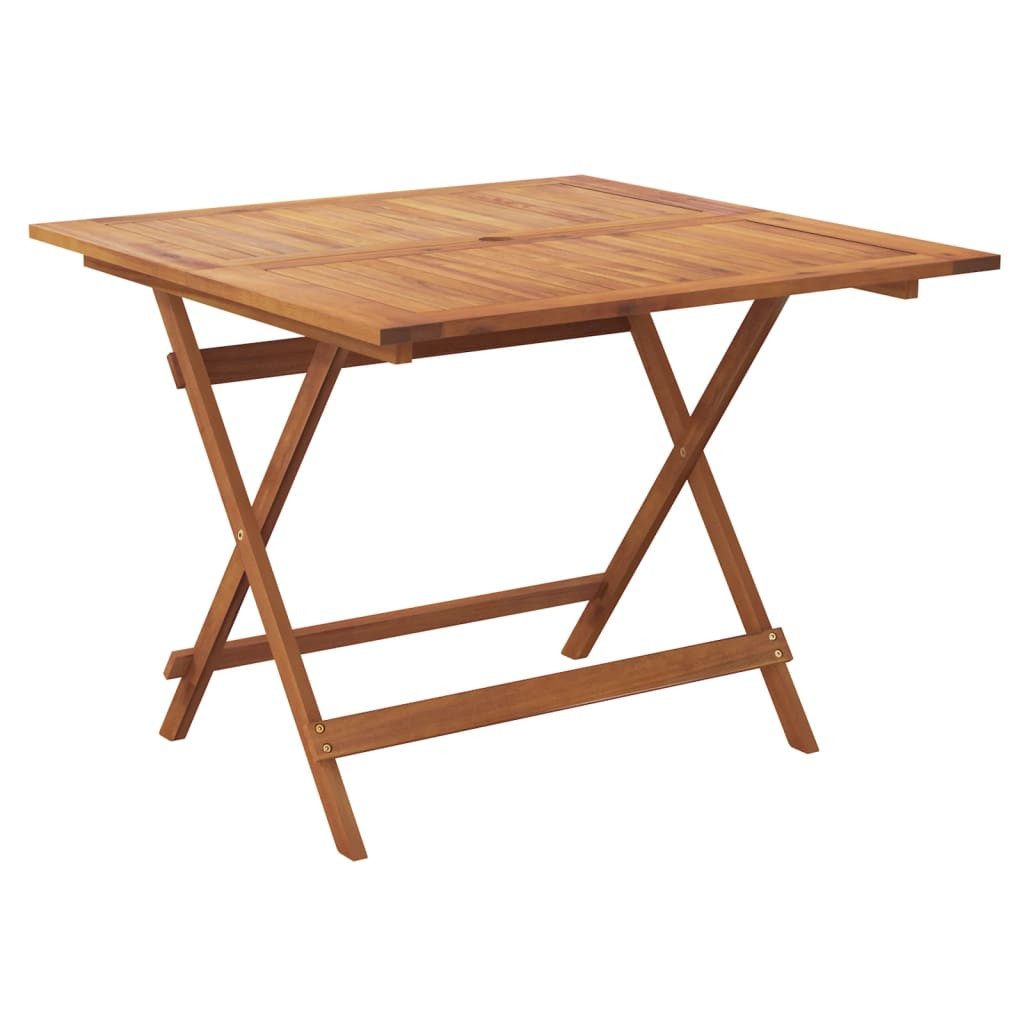 vidaXL Gartentisch, Outdoor Tisch Klappbar 90x90x75 cm Massivholz Akazie