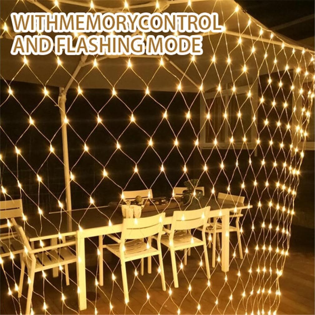 FELIXLEO LED-Lichternetz LED Netzbeleuchtung Solar Lichterkette Netz Wasserdicht Garten Deko
