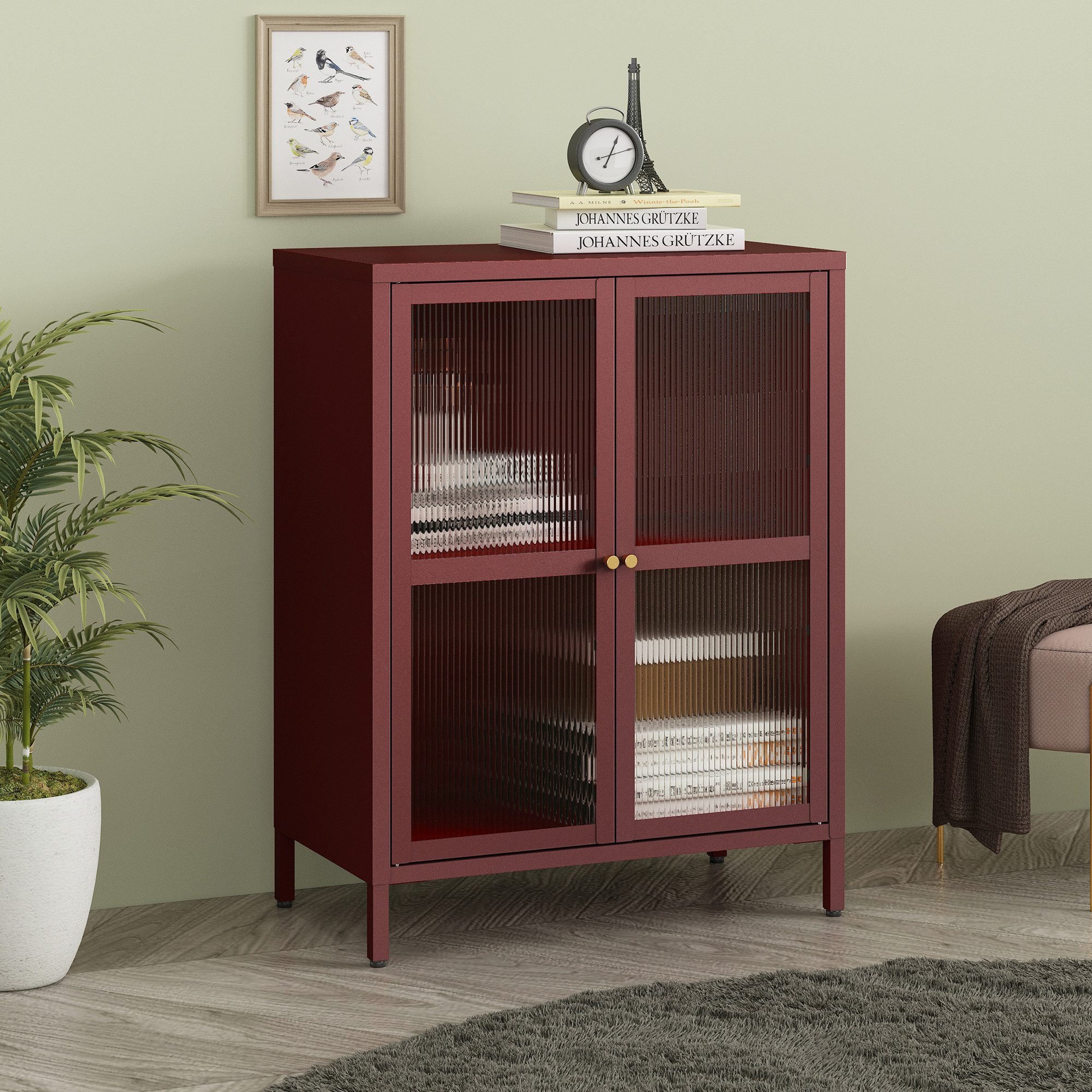 en.casa Sideboard, »Säkylä« Stahl mit 2 günstig online kaufen