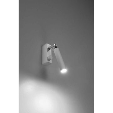 etc-shop Wandleuchte, Leuchtmittel nicht inklusive, Wandleuchte Wandlampe Stahl Weiß Beweglicher Spot 1-flammig