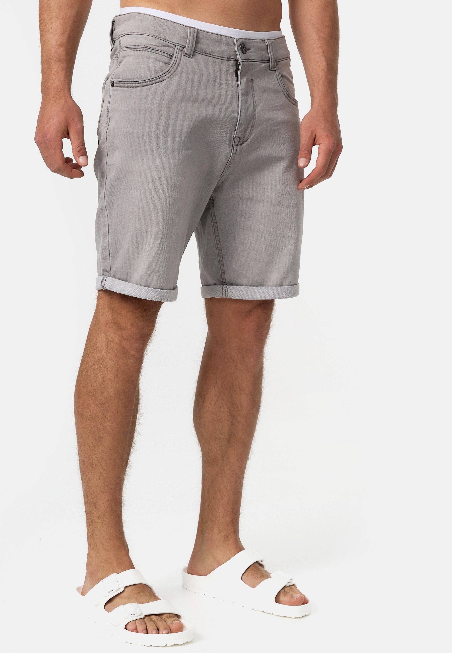 Indicode Jeansshorts Herren Lonar Jeans Shorts Herrenshorts Moderne und luftig leichte Herren Jeans-Shorts