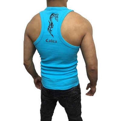 Megaman Jeans Muskelshirt Herren Muskelshirt Sport Tank Top Gym Training Fitness T-Shirt Druck auf Rückseite