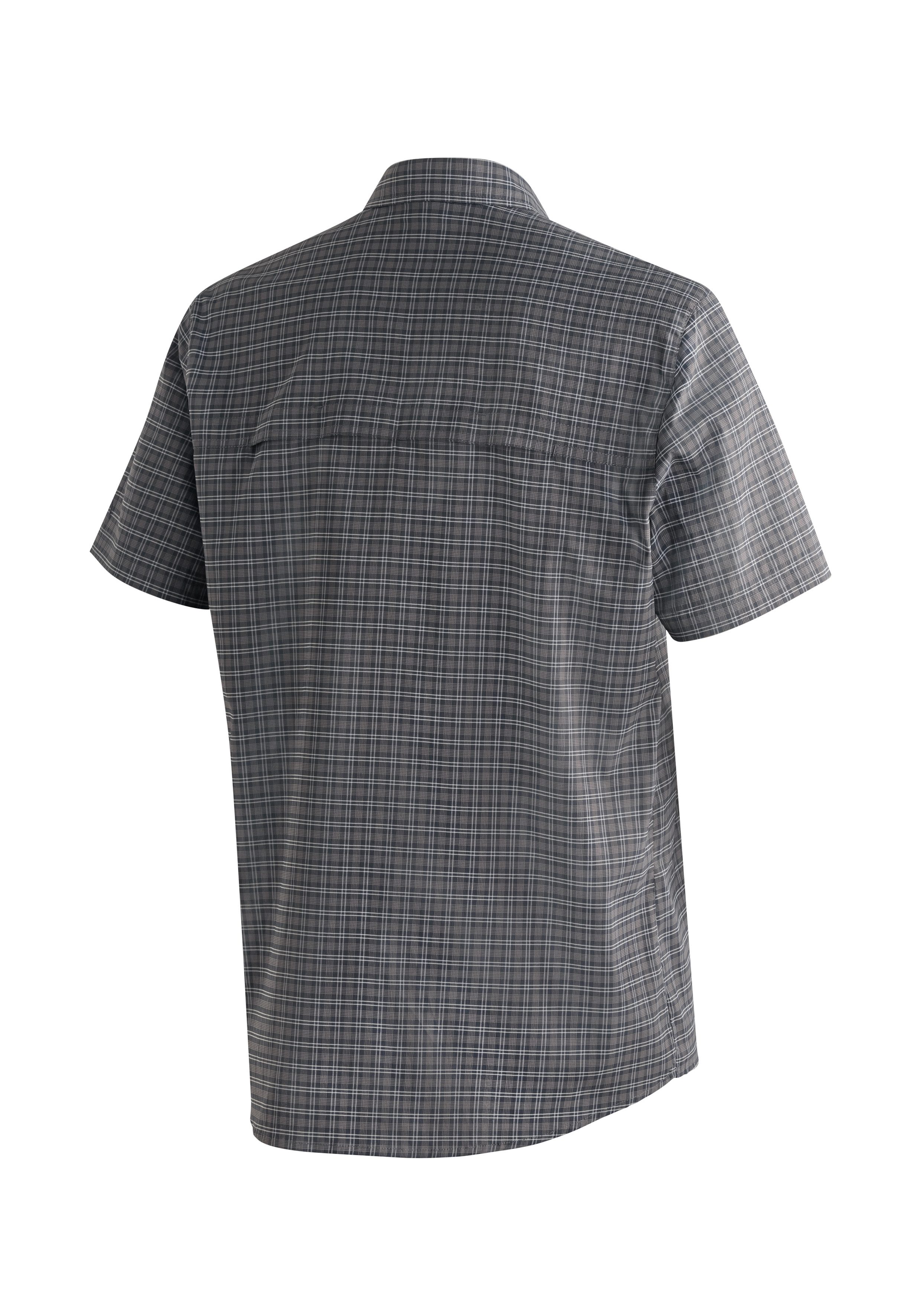 Maier Sports Funktionshemd Mats S/S Herren Hemd kurzarm, karriertes Freizeithemd, Kurzarmhemd, Regular Fit
