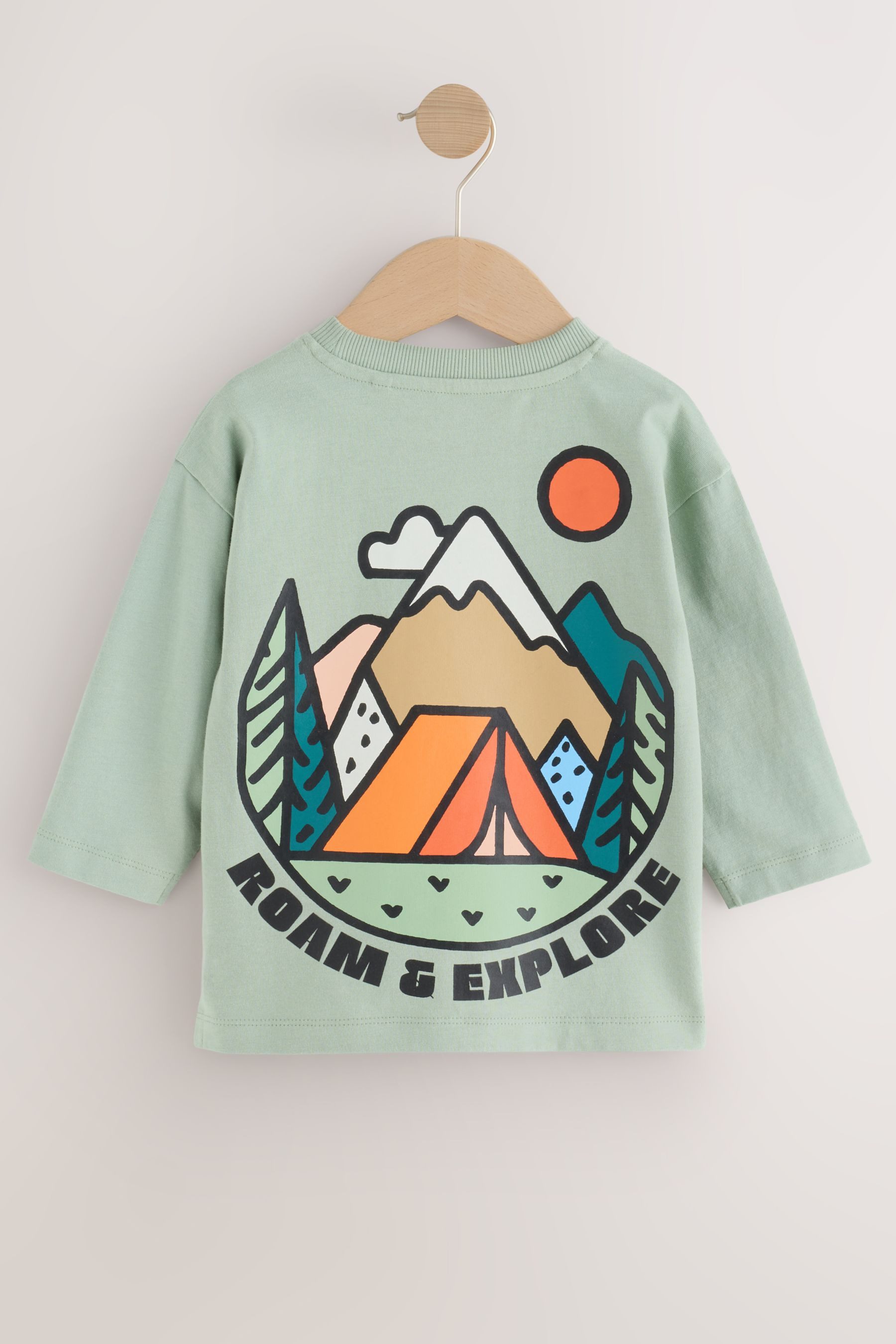 Next Langarmshirt Langärmeliges Shirt mit Rückengrafik (1-tlg)