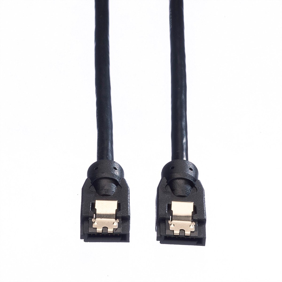 ROLINE Internes SATA 6.0 Gbit/s HDD-Kabel mit Schnappverschluss Computer-Kabel, SATA 7-polig (Data) Männlich (Stecker), SATA 7-polig (Data) Männlich (Stecker) (50.0 cm)