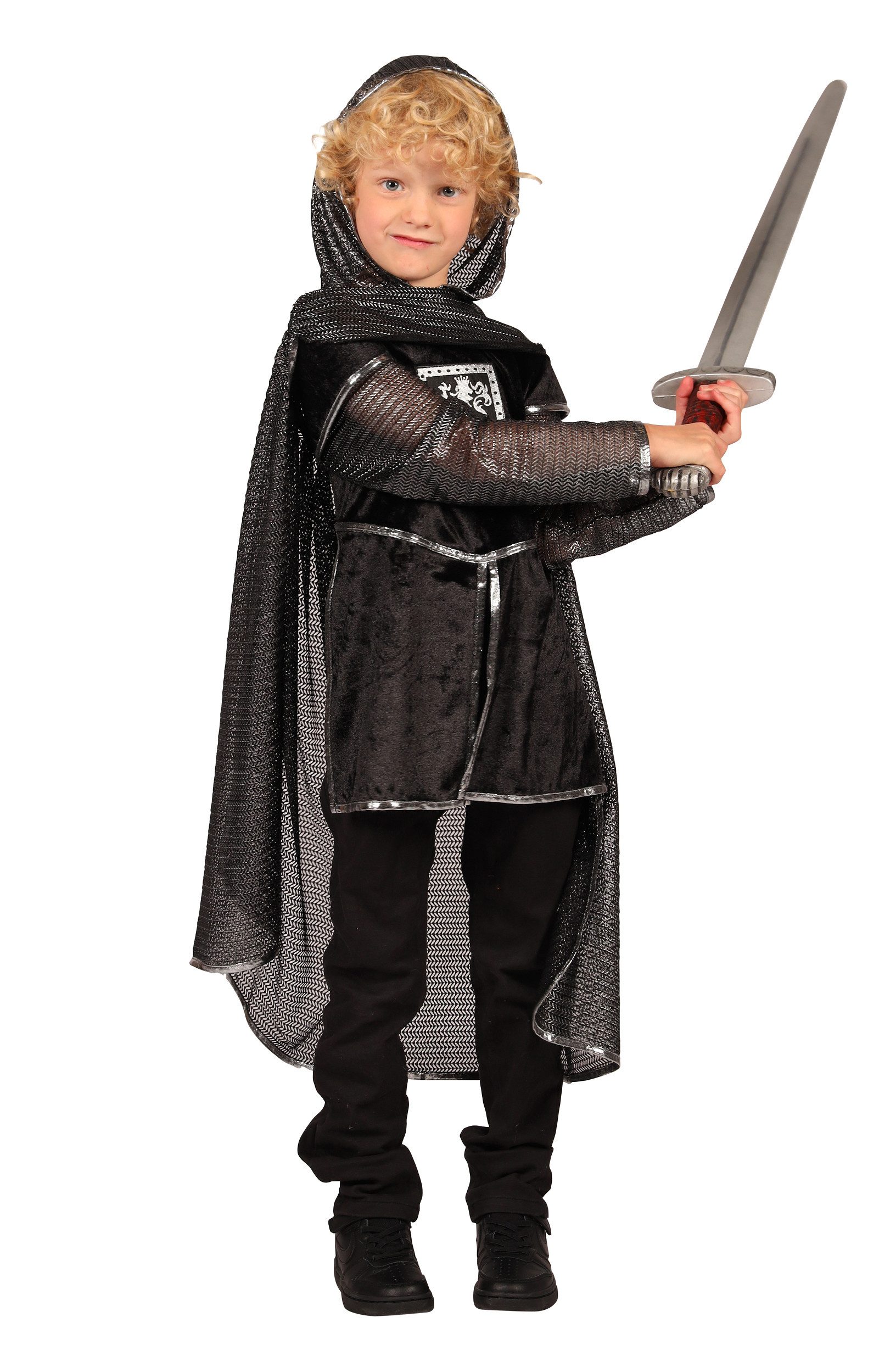 thetru Kostüm Ritter Kostüm 'Dragonfighter' für Kinder, Schwarz