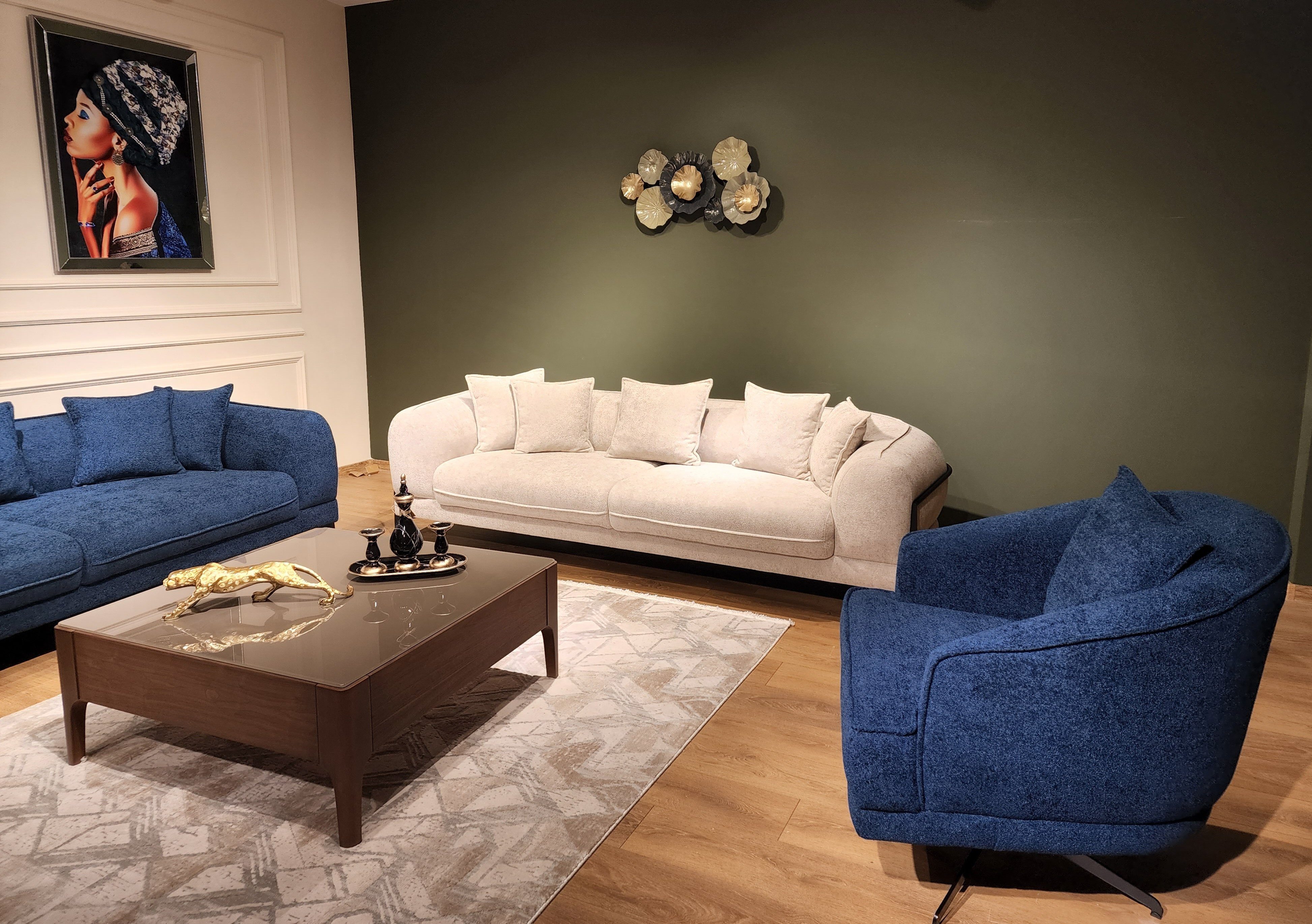 Sofa Sofa-Set Modern, Eizigartig Design, inkl.Zierkissen, Unico 3-2-1/ / 3-3-1/ Möbeldreams Designer