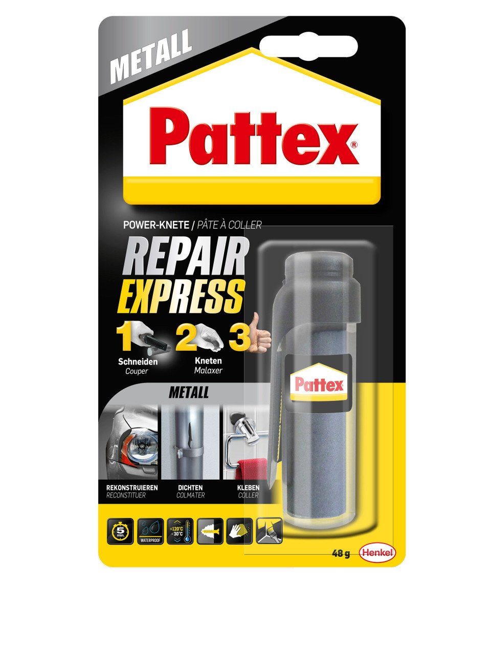 Bastelkleber Pattex Repair Express Metall Powerknete 48 g