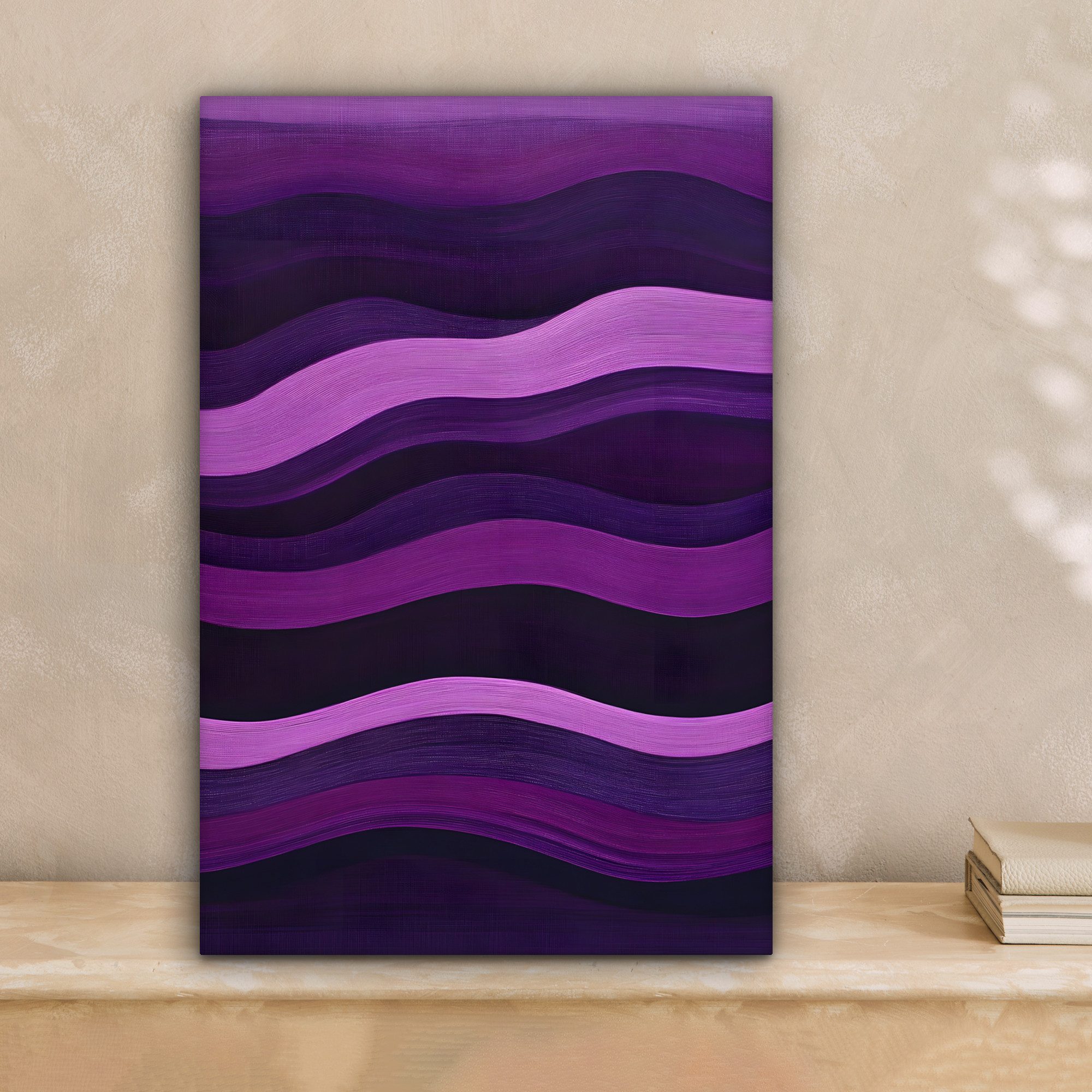 OneMillionCanvasses® Leinwandbild Linien - Wellen - günstig online kaufen