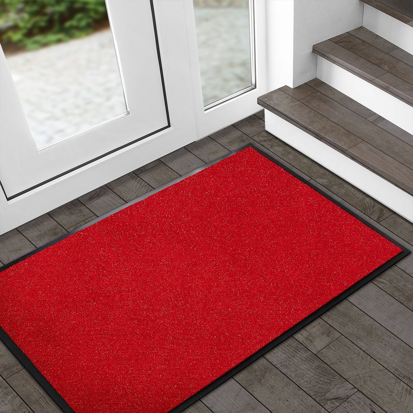 Fußmatte Schmutzfangmatte Flash Rot, Matte in vielen Größen, Floordirekt, Höhe: 5.5 mm