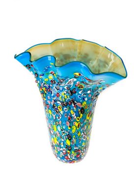 Aubaho Tischvase Glasvase Glas Vase im Italien Murano antik Stil 42cm schwere Tischvase