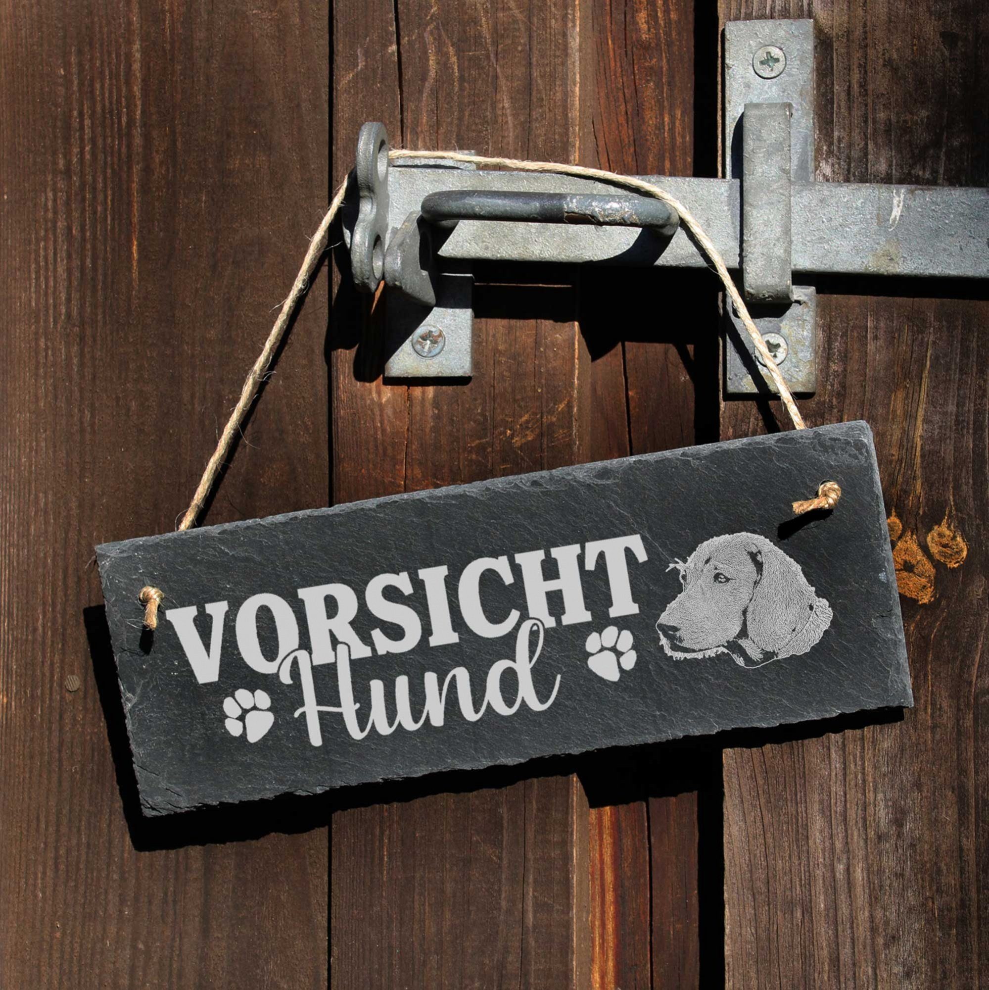 Deutsche Schild Hund Vorsicht Bracke Dekolando 22x8cm Hängedekoration