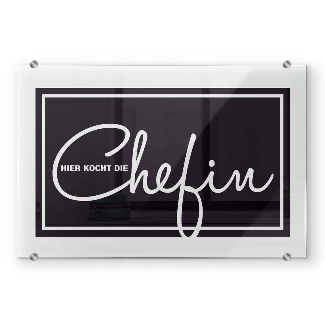 K&L Wall Art Spritzschutz Wandschutz Spritzschutz Chefin Küche Schriftzug Muttertag Geschenk