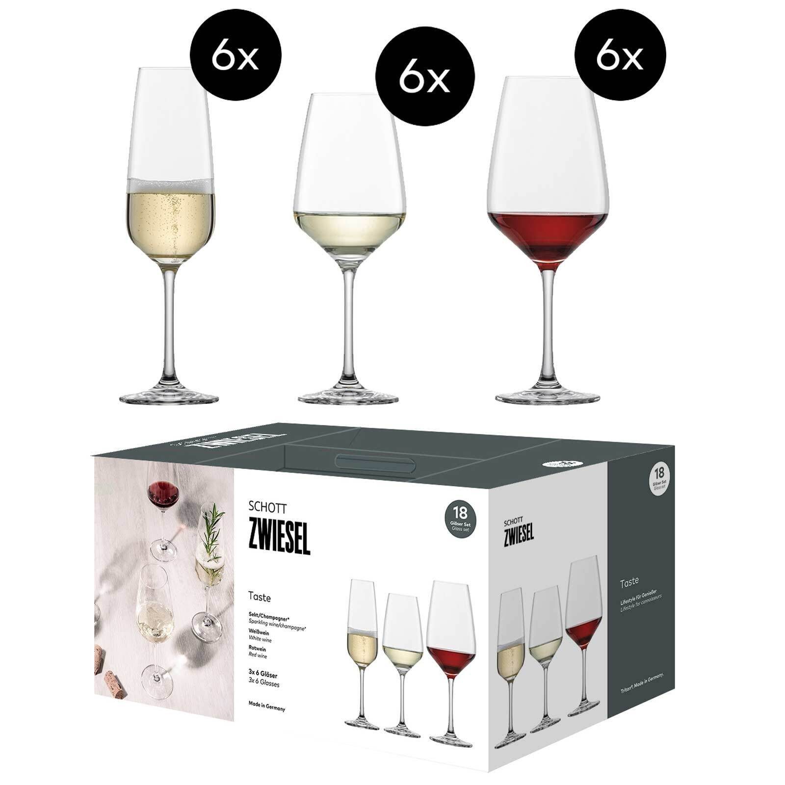 SCHOTT ZWIESEL Gläser-Set Tulip Gläser-Set 18er Set, 18-tlg., Glas