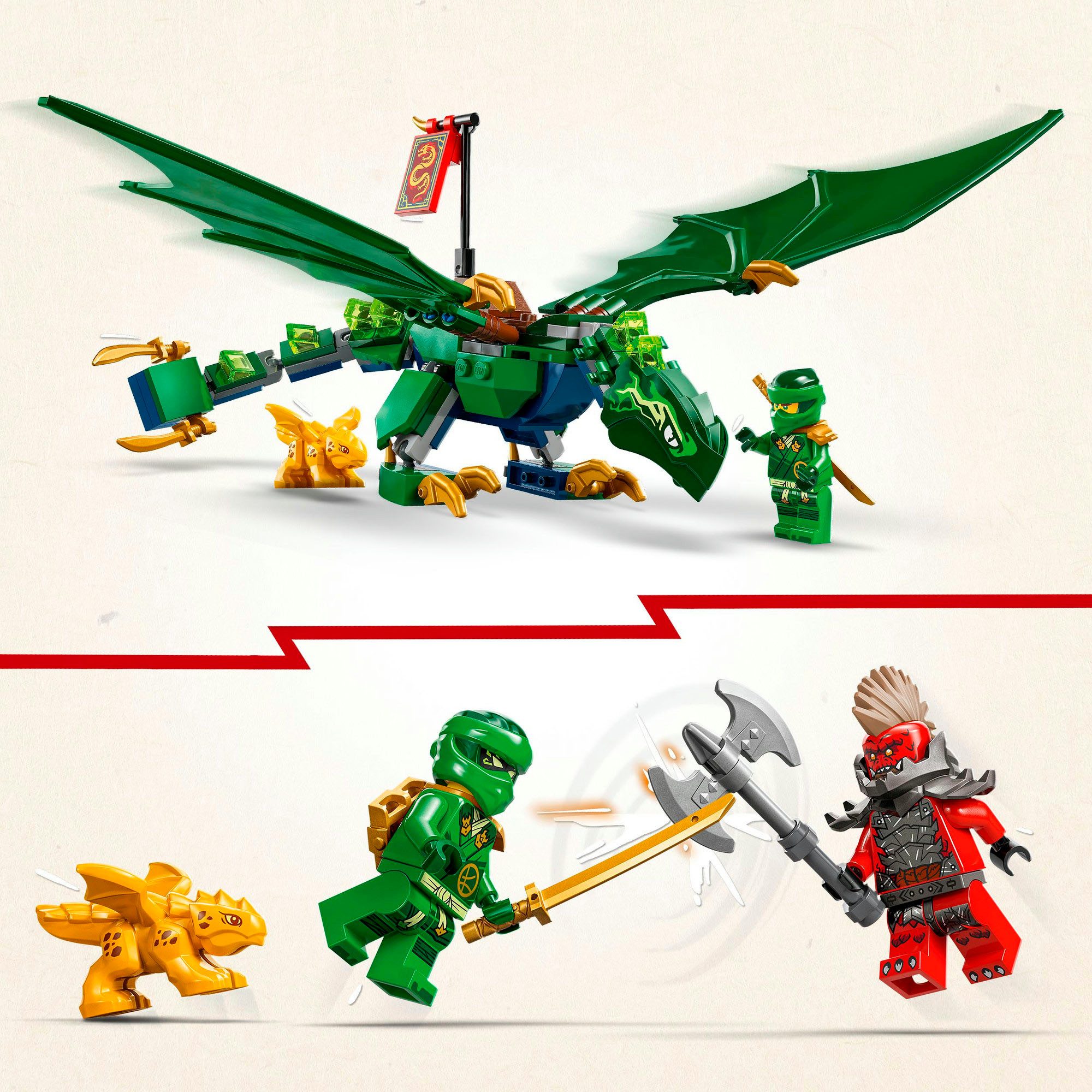 LEGO® Lloyds grüner Walddrache (71829), LEGO Ninjago Konstruktionsspielsteine, (128 St), Made in Europe – Bild 4 von 5
