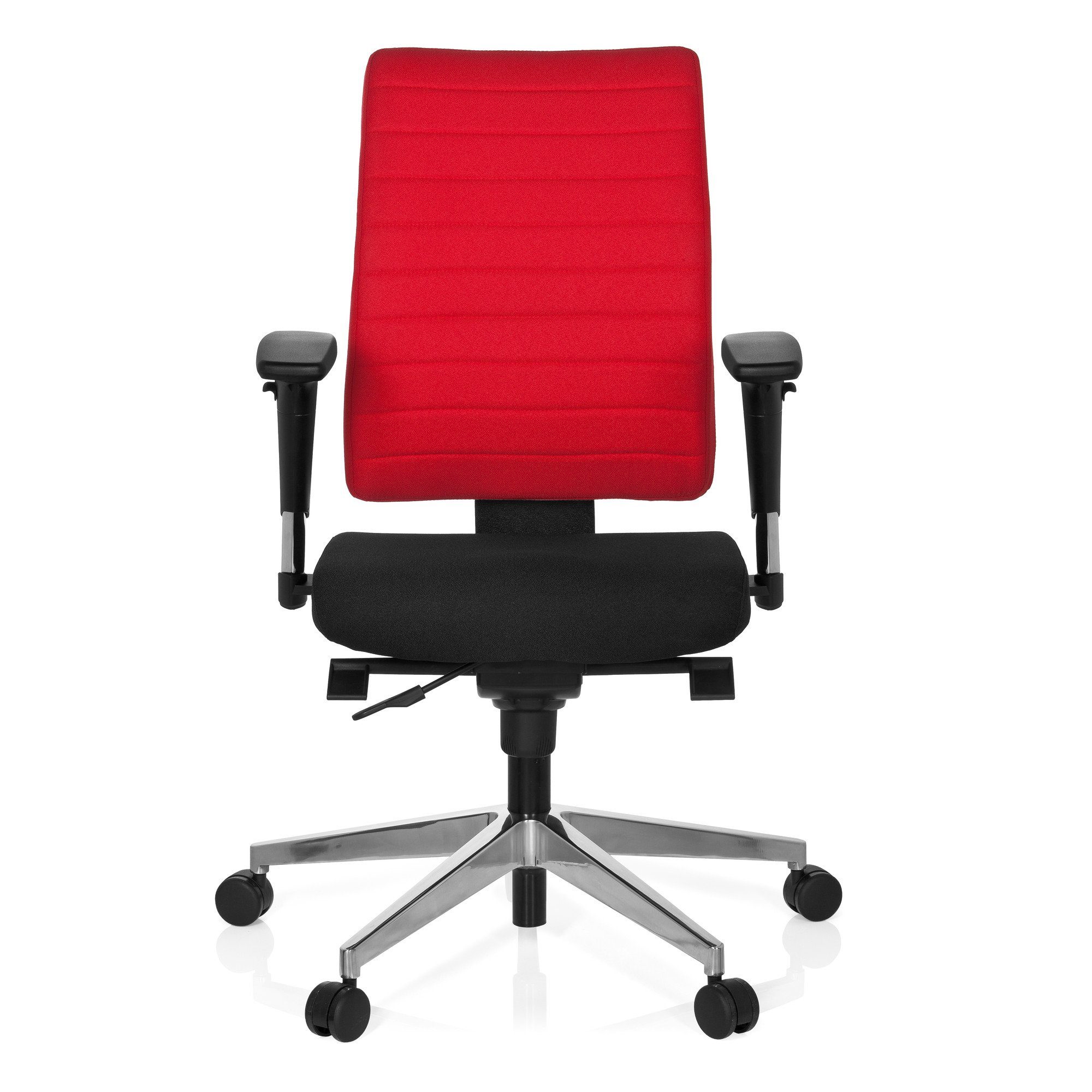 hjh OFFICE Drehstuhl Profi Bürostuhl PRO-TEC 350 Stoff (1 St), Schreibtischstuhl ergonomisch Schwarz/Rot