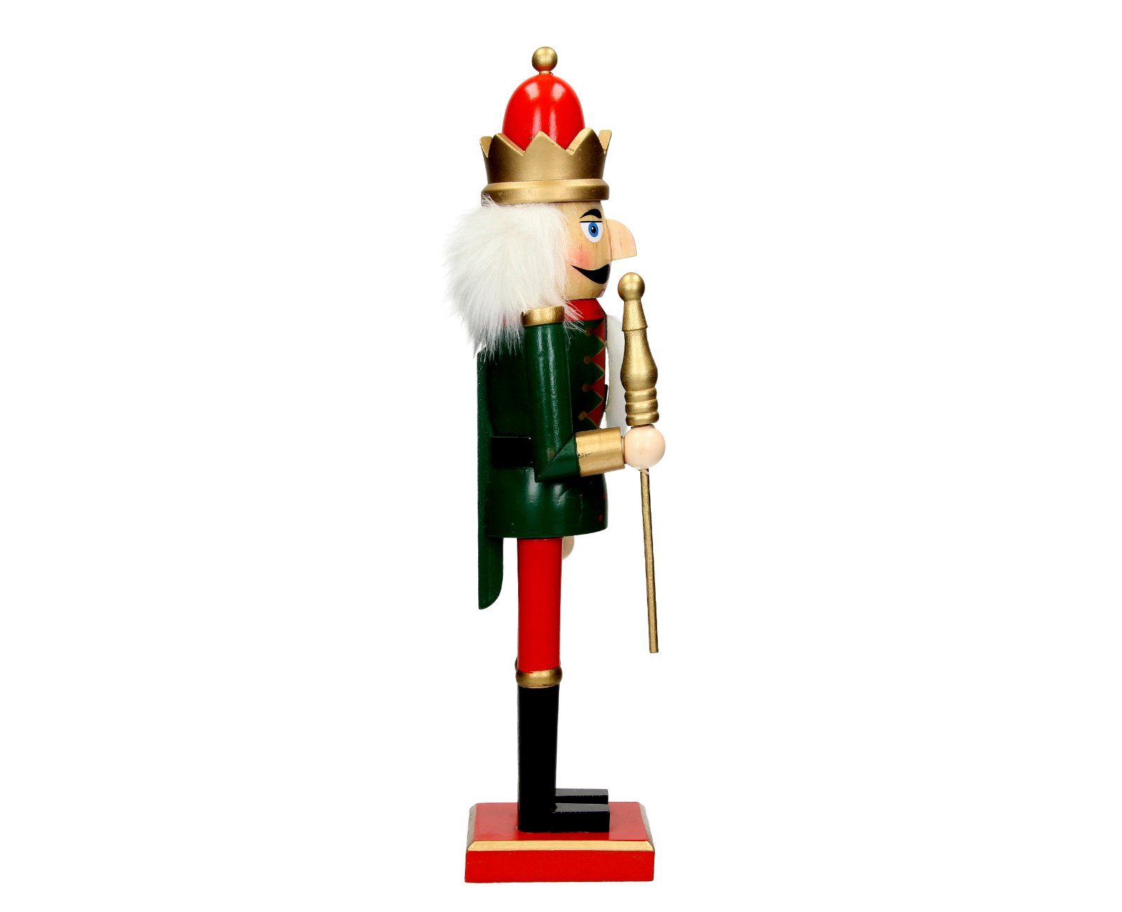 HAGO Holz Nussknacker Nussbeisser rot Erzgebirge Unikat Weihnachtsfigur Volkskunst Figur Deko