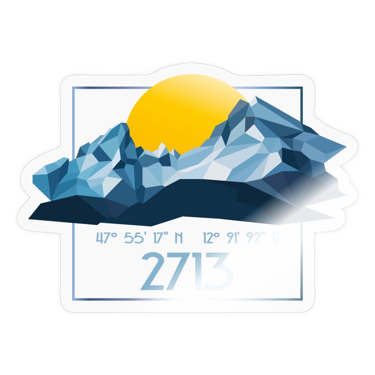 Spreadshirt Aufkleber Watzmann Bayern Bergsteigen Geschenkidee Sticker Aufkleber