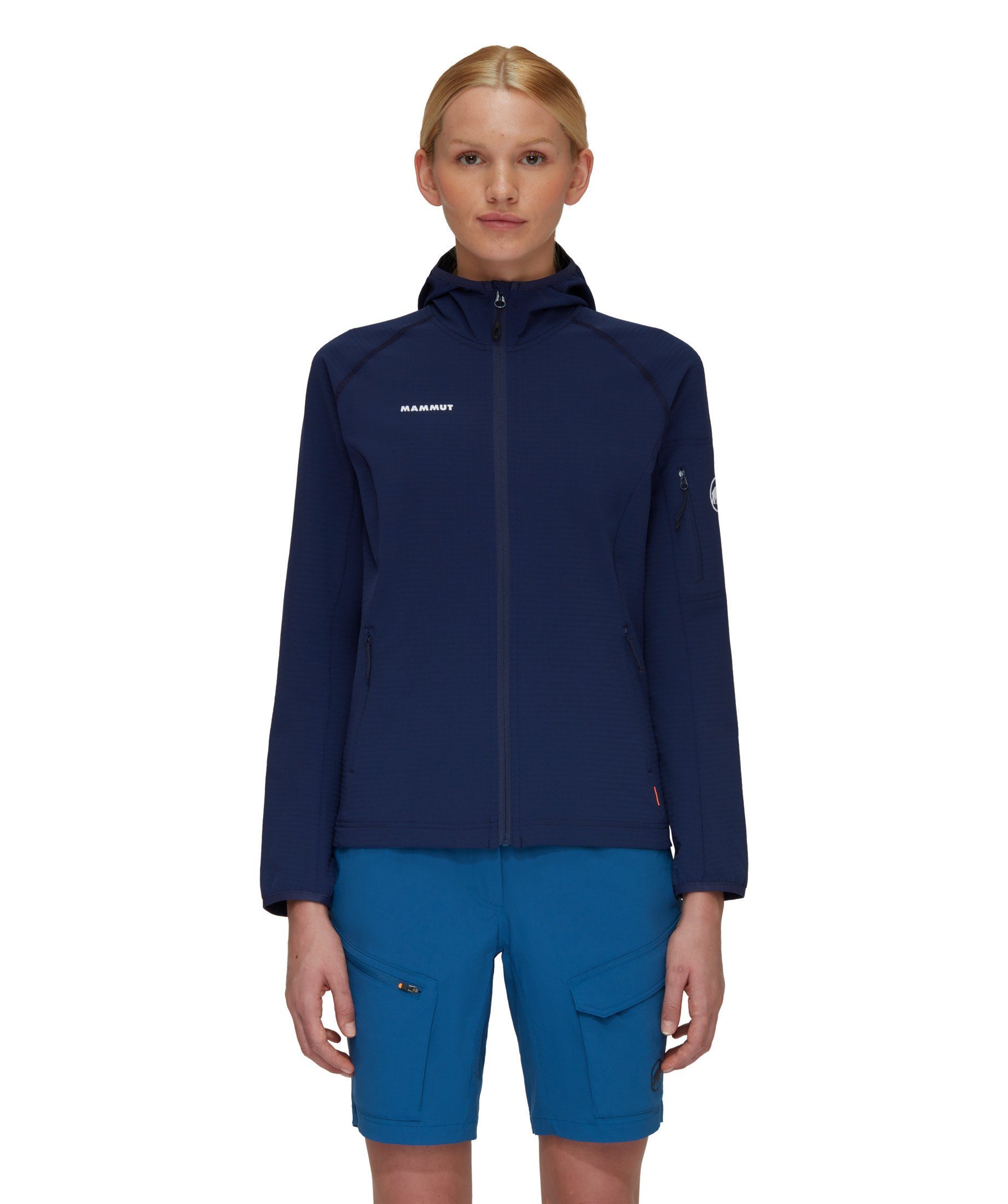 Women ML Light Fleecejacke Mammut Madris Hooded Jacket marine